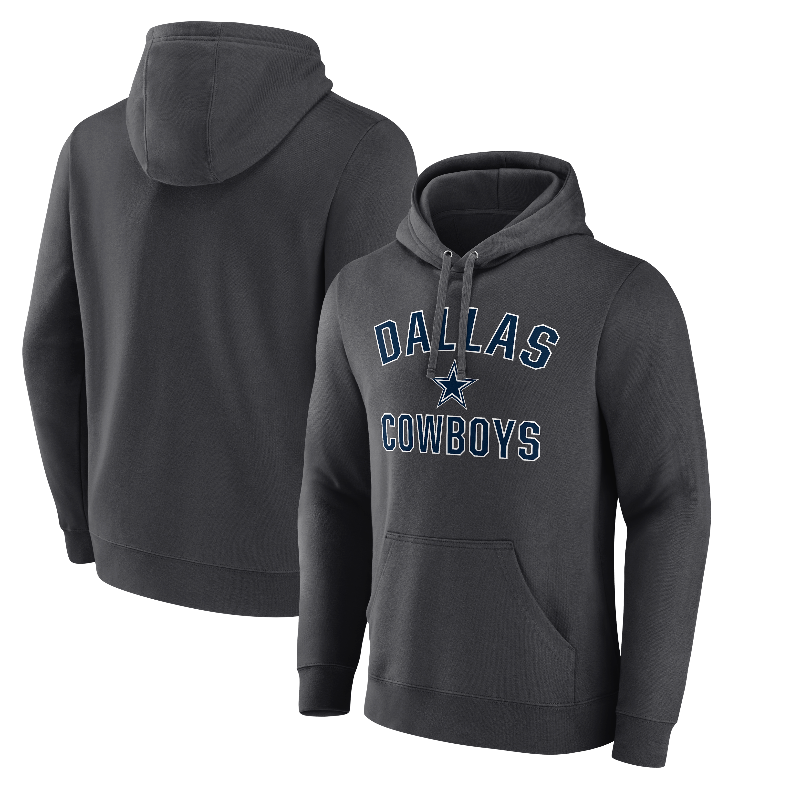 Sweat à capuche pour homme Dallas Cowboys Victory Arch, couleur anthracite