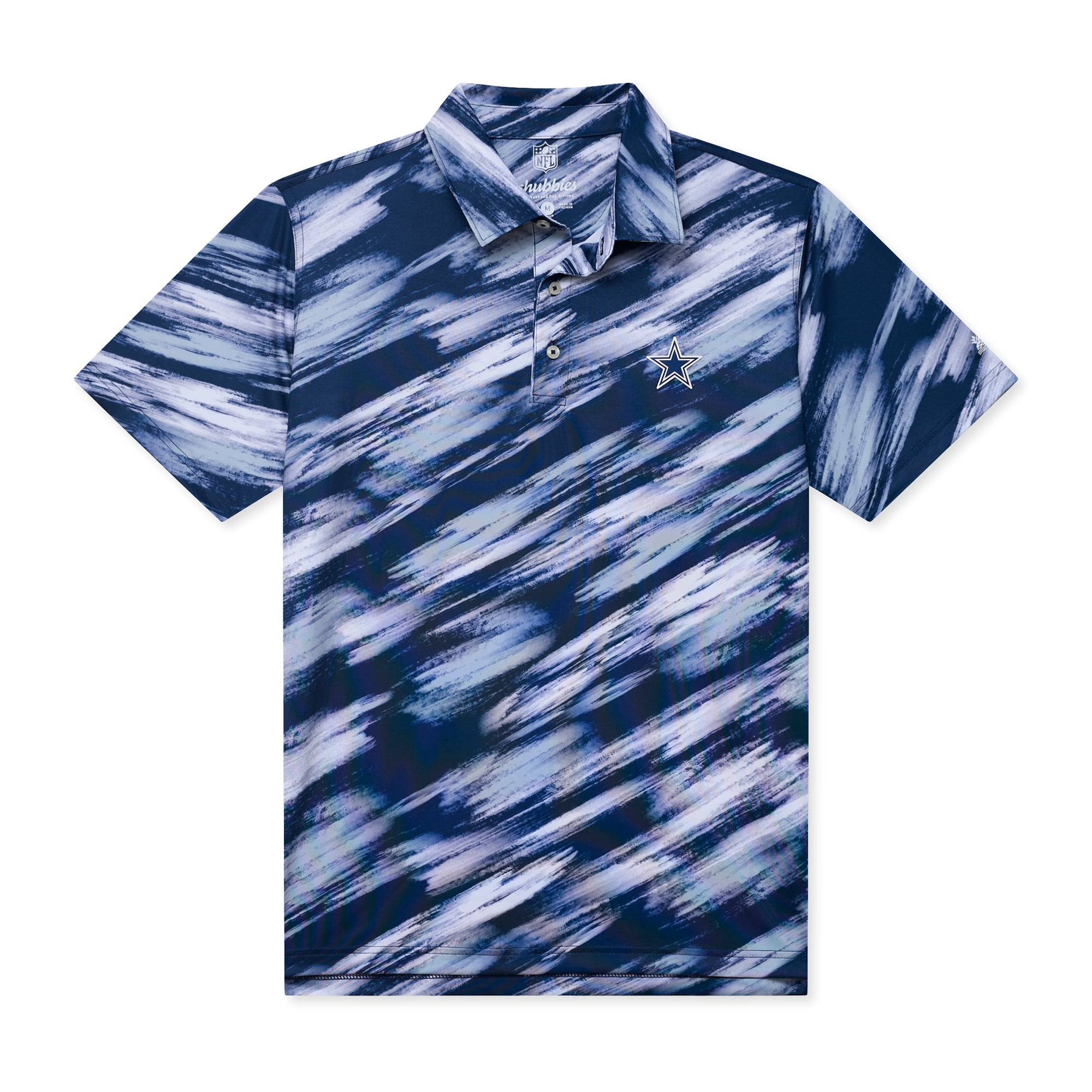 Polo Chubbies bleu marine Dallas Cowboys Color Blitz pour homme
