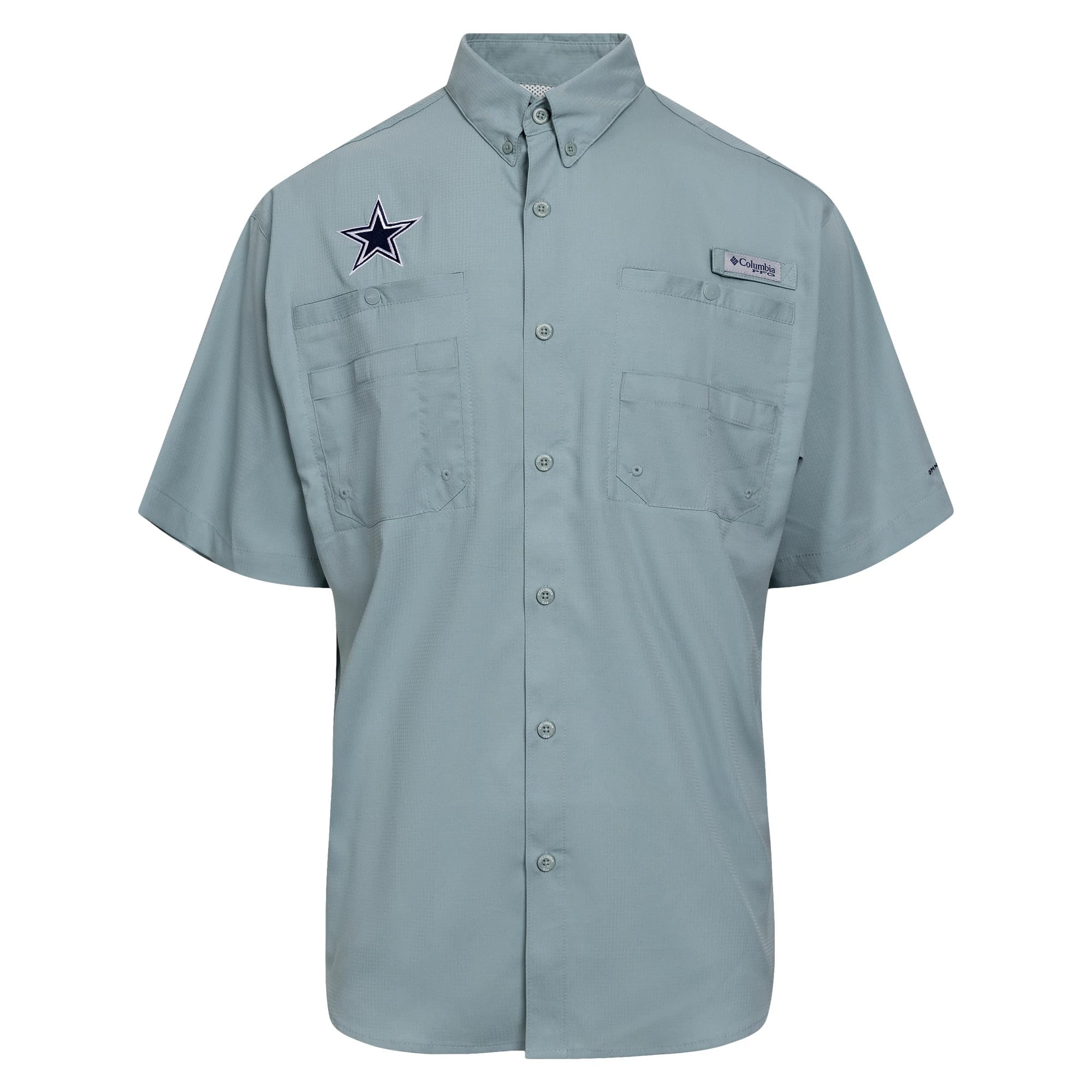 Men's Columbia  Tan Dallas Cowboys Tamiami Omni-Shade Button-Down Shirt