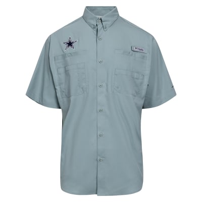  Dallas Cowboys Columbia Tamiami Omni-Shade Button-Down Shirt - Blue