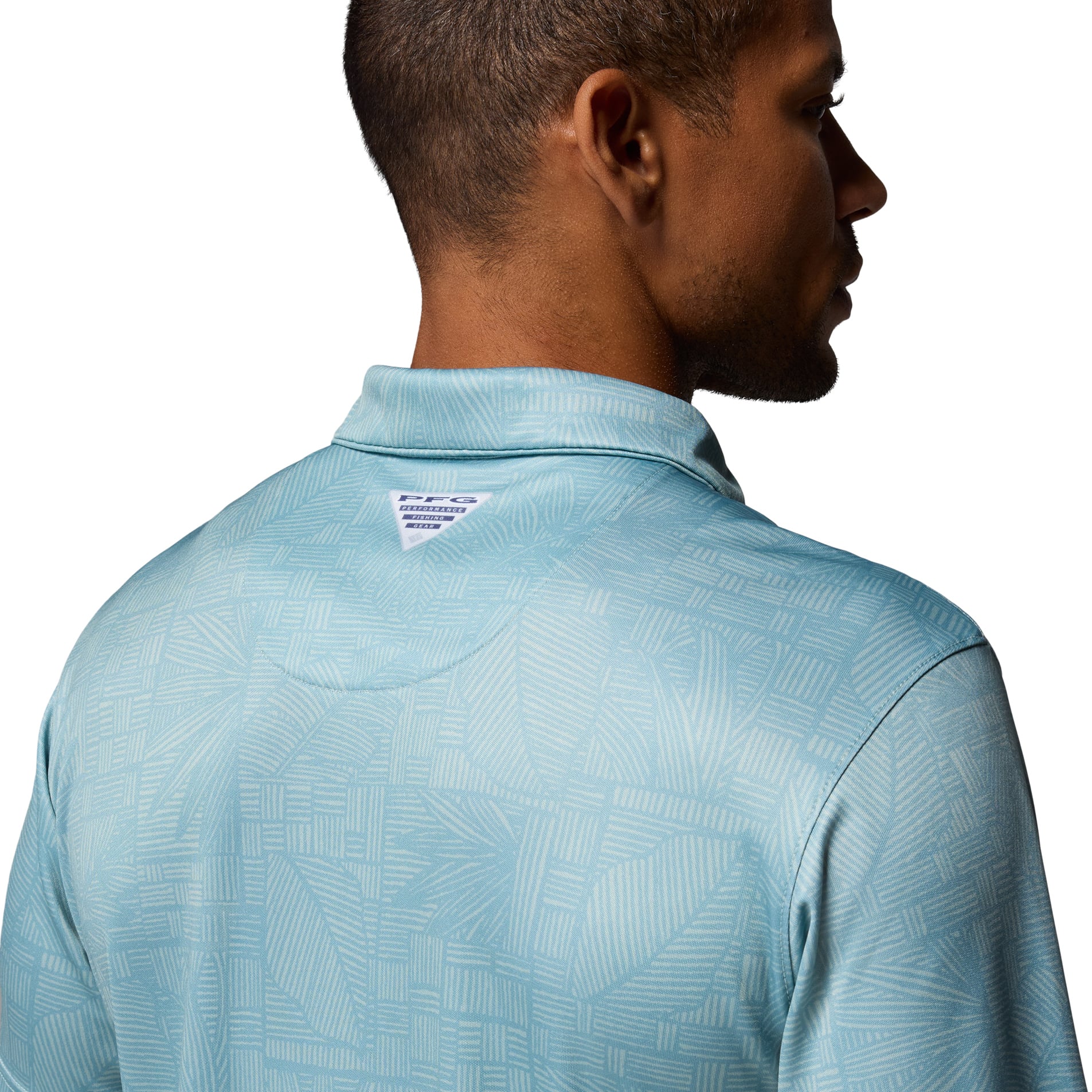 Men's Columbia PFG  Light Blue Dallas Cowboys Super Terminal Tackle Omni-Shade Polo