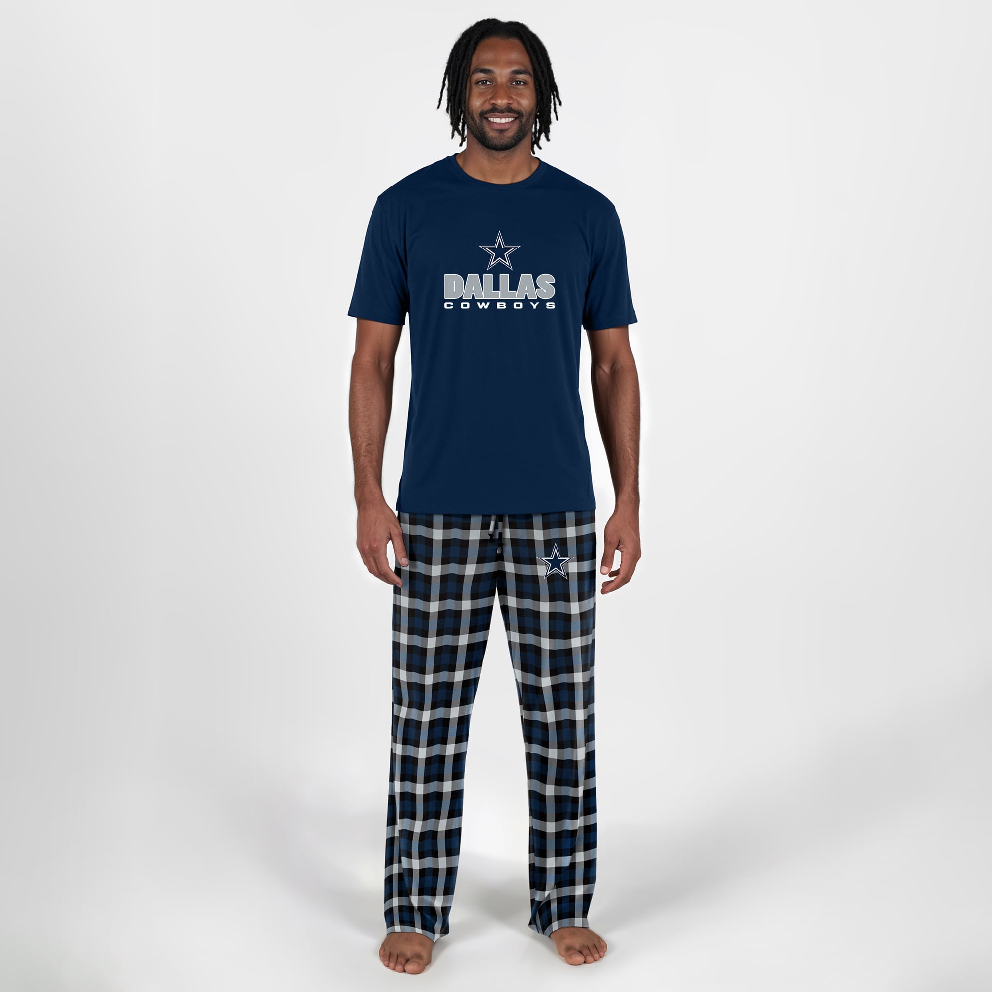 Ensemble de nuit Highland bleu marine Dallas Cowboys pour homme la marque Concepts Sport, grandes tailles