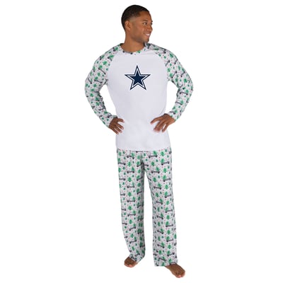 Dallas Cowboys Concepts Sport Frostbite Knit Long Sleeve Top & Pants Sleep Set - White