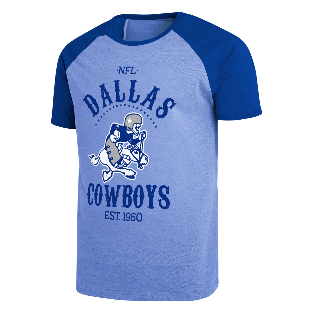 T-shirt raglan bleu Dallas Cowboys de la collection Darius Rucker pour homme par Fanatics