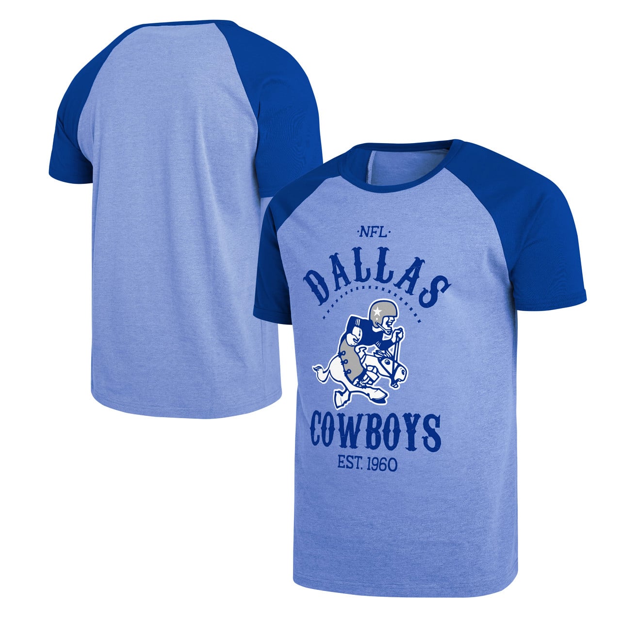 T-shirt raglan bleu Dallas Cowboys de la collection Darius Rucker pour homme par Fanatics