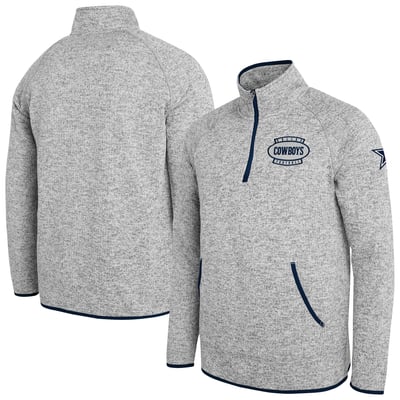  Dallas Cowboys Darius Rucker Collection by Fanatics Quarter-Zip Fleece Raglan Pullover - Gray
