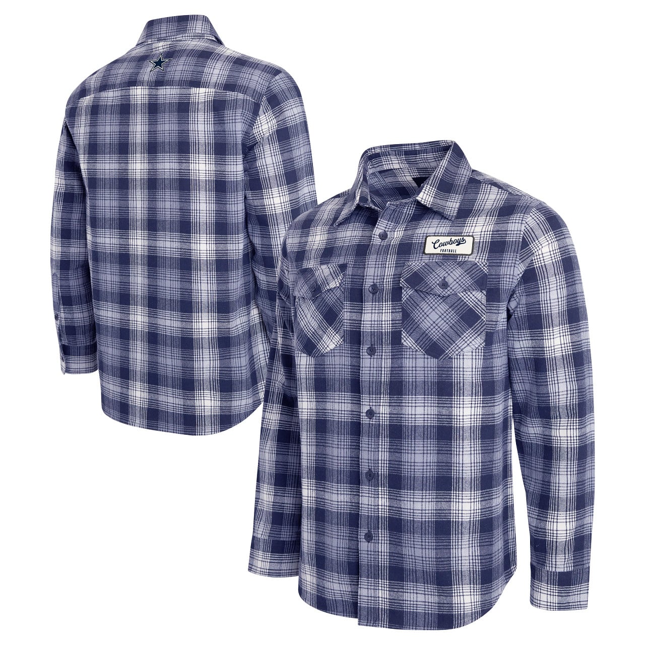 Chemise en flanelle à carreaux bleu marine Dallas Cowboys, collection Darius Rucker pour homme par Fanatics