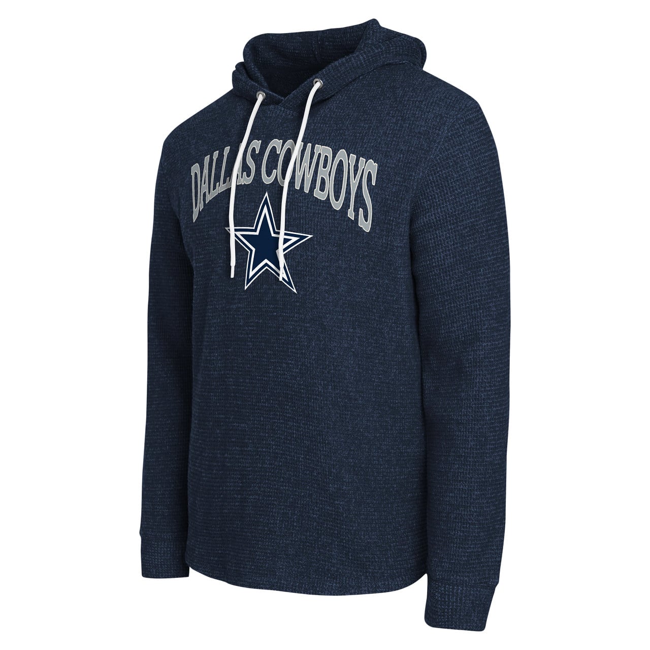 Collection Darius Rucker pour homme par Fanatics T-shirt à manches longues et capuche en maille gaufrée bleu marine Dallas Cowboys