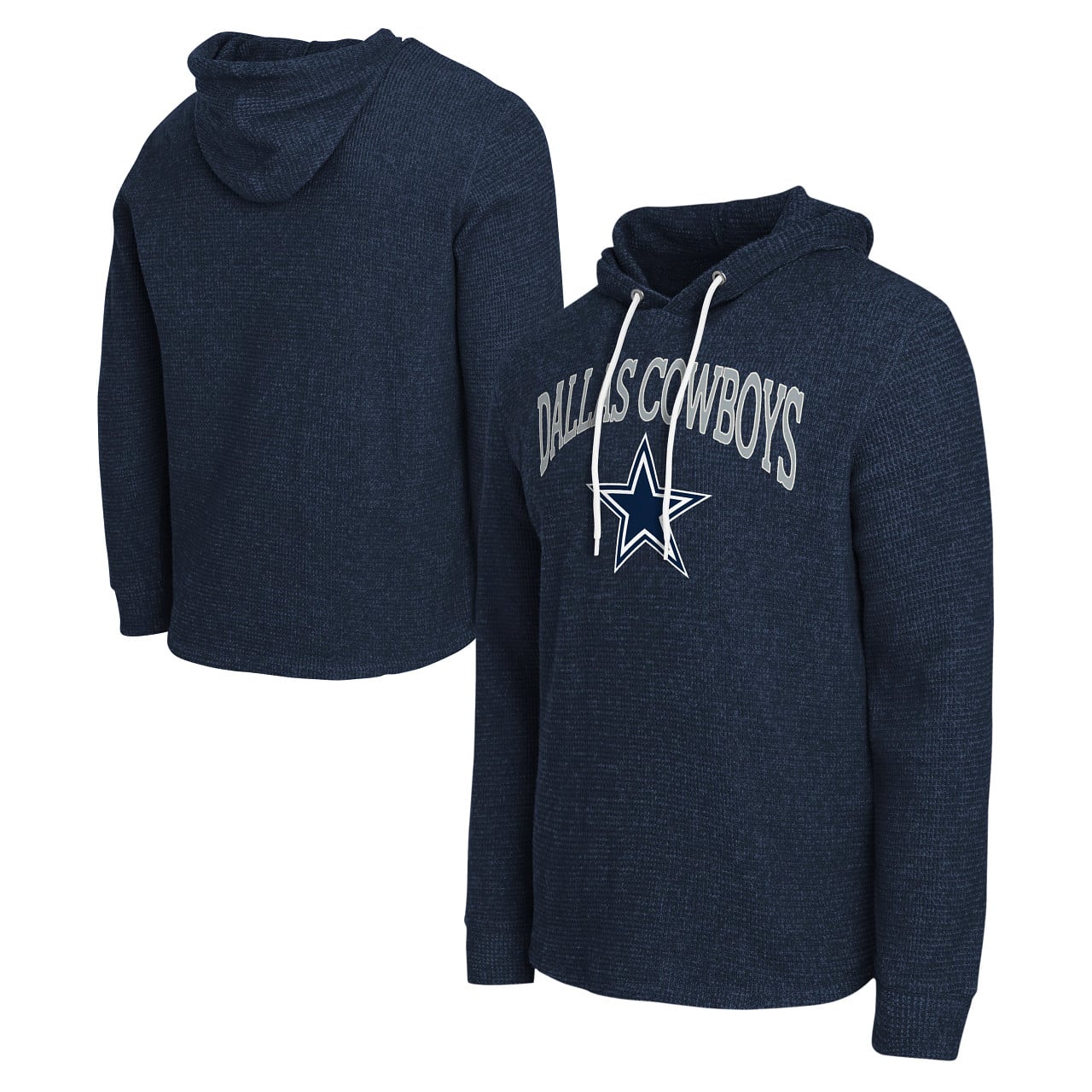 Collection Darius Rucker pour homme par Fanatics T-shirt à manches longues et capuche en maille gaufrée bleu marine Dallas Cowboys