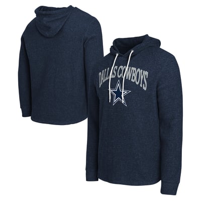  Dallas Cowboys Darius Rucker Collection by Fanatics Waffle-Knit Hooded Tri-Blend Long Sleeve T-Shirt - Navy