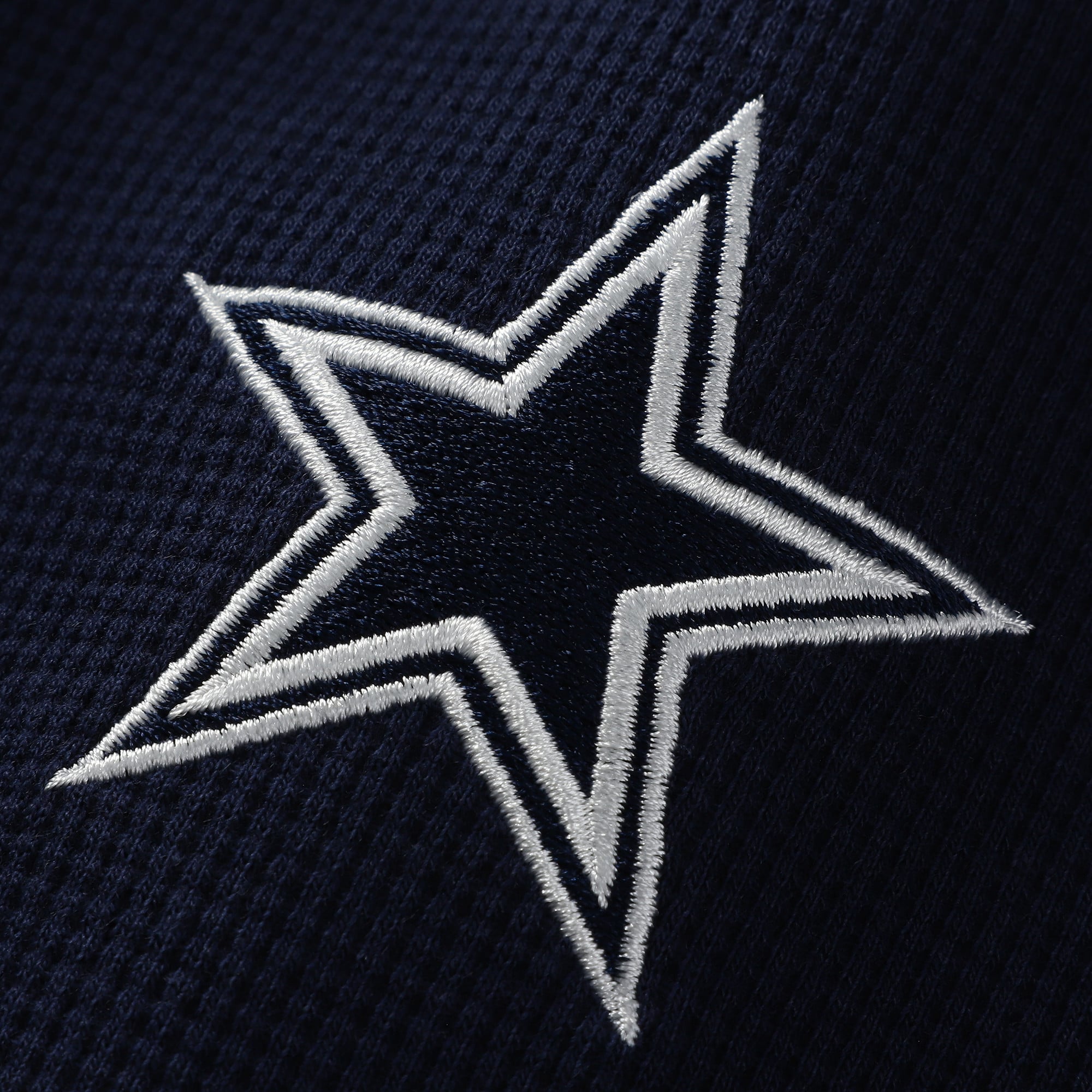 T-shirt thermique à manches longues en maille gaufrée bleu marine Dallas Cowboys, collection Darius Rucker pour homme par Fanatics