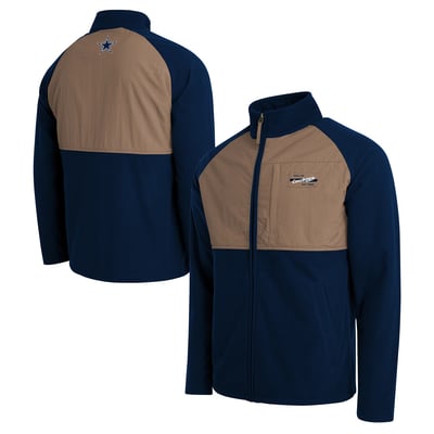  Dallas Cowboys Darius Rucker Collection by Fanatics Full-Zip Raglan Jacket - Navy/Tan