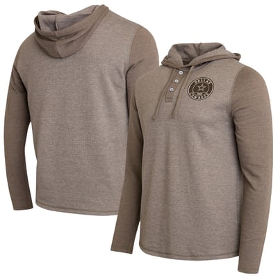 Dallas Cowboys Darius Rucker Collection by Fanatics Knit Hooded Henley Long Sleeve T-Shirt - Tan/Brown