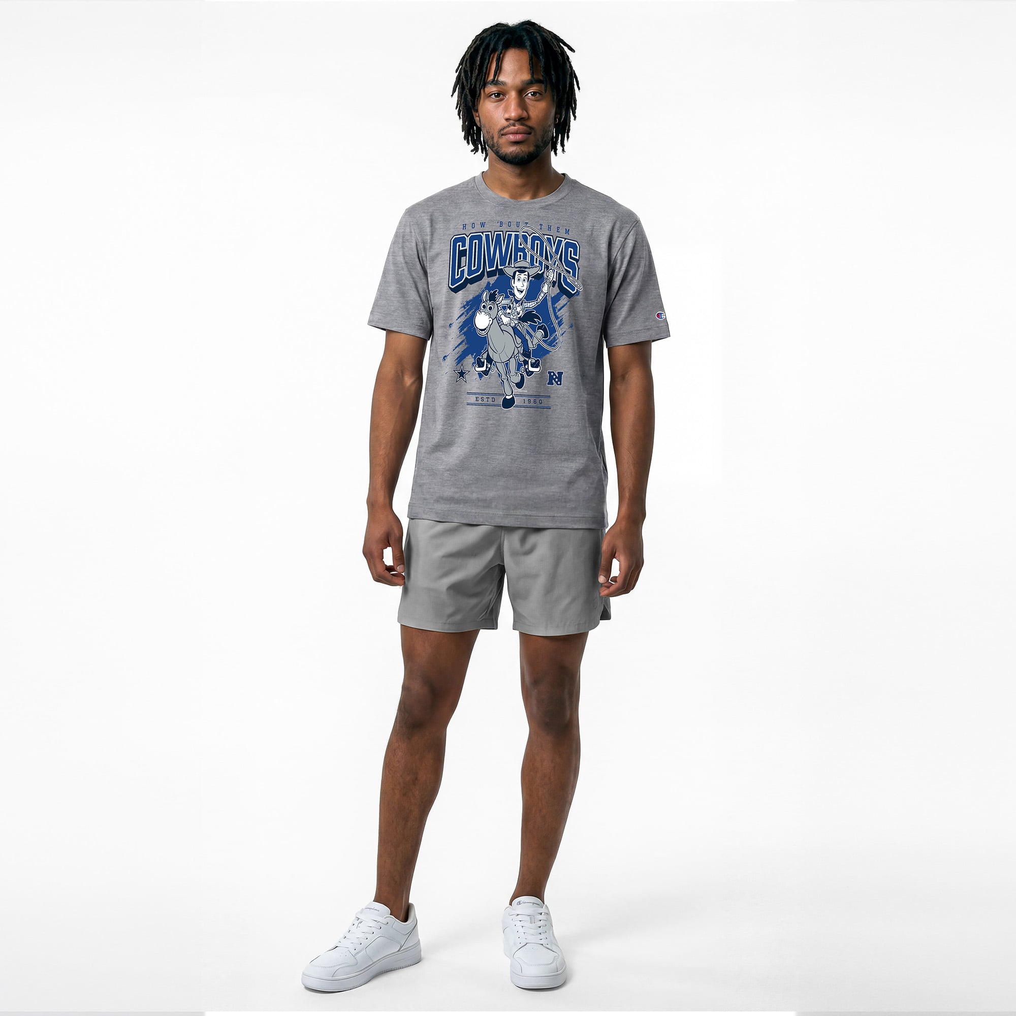 T-shirt homme Disney x Champion gris Dallas Cowboys Woody All-Star