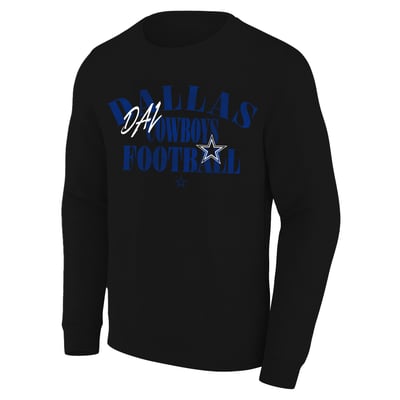 Dallas Cowboys Fanatics Big & Tall Relaxed Halftime Lead Washed Sweatshirt - Black