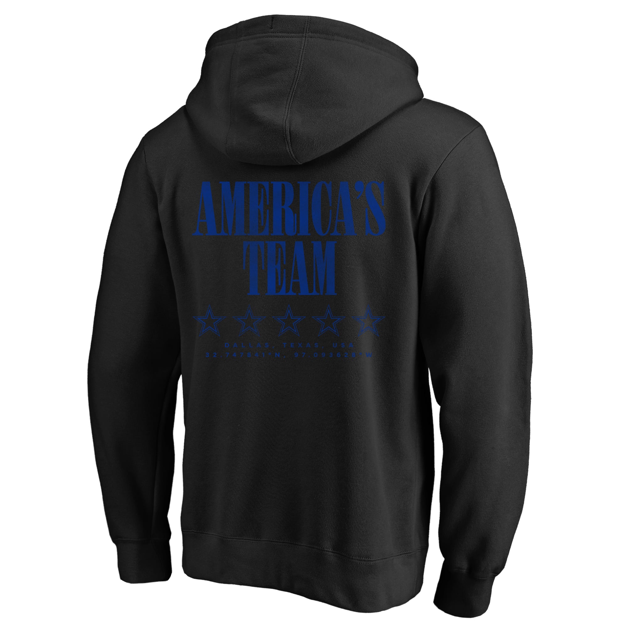 Men's Fanatics Black Dallas Cowboys Big & Tall Relaxed Intense Rivalry Hoodie