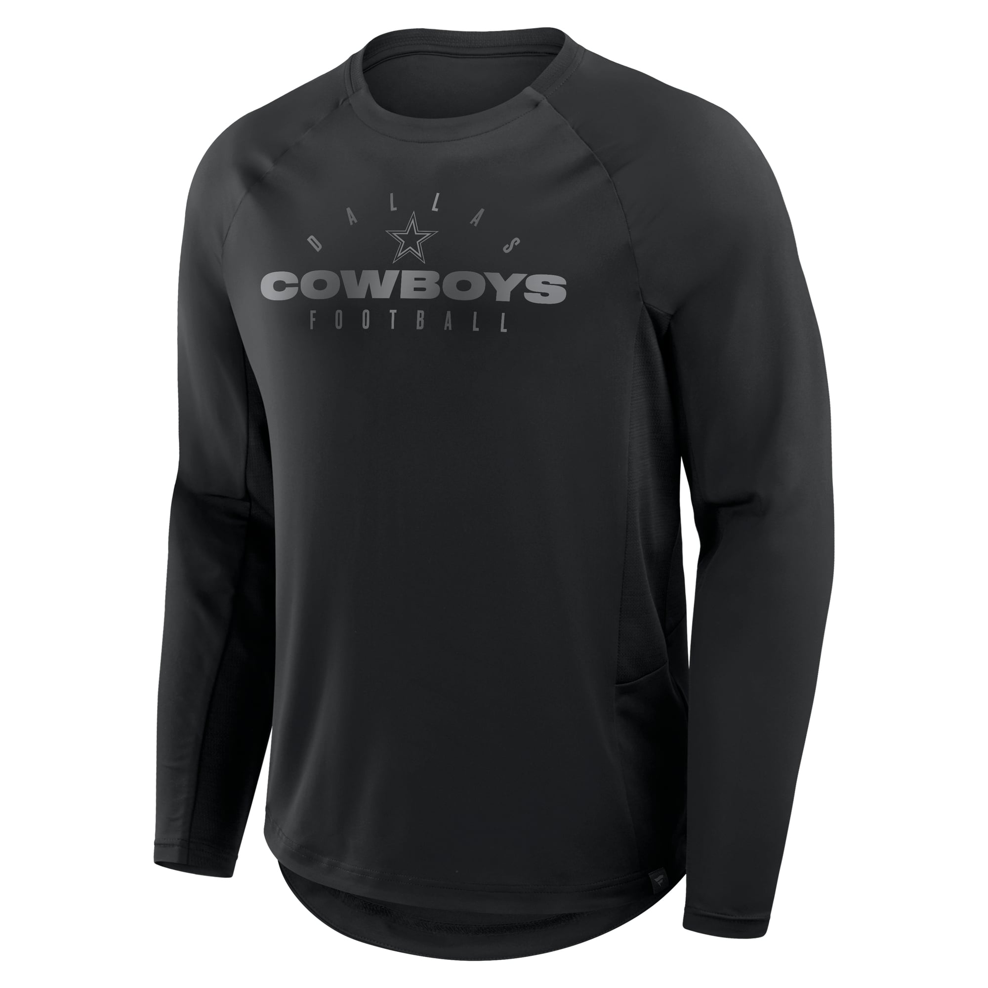 T-shirt à manches longues Fanatics noir pour homme, motif Dallas Cowboys