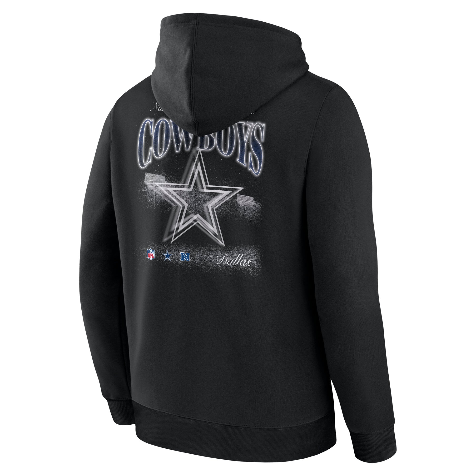 Men's Fanatics Black Dallas Cowboys Nightfall Long Sleeve Fleece Hoodie