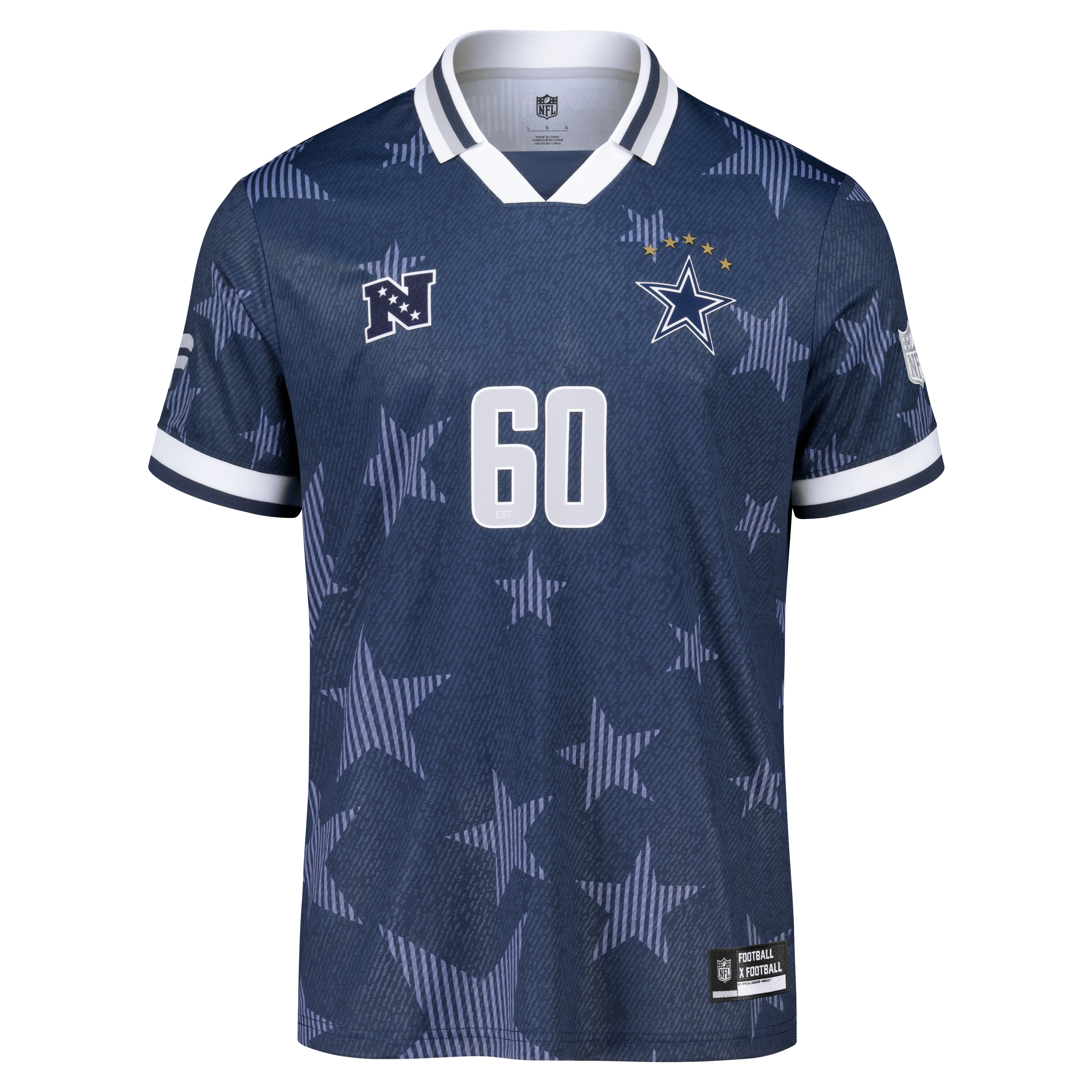 T-shirt de supporter des Dallas Cowboys bleu marine à col montant Fanatics pour homme