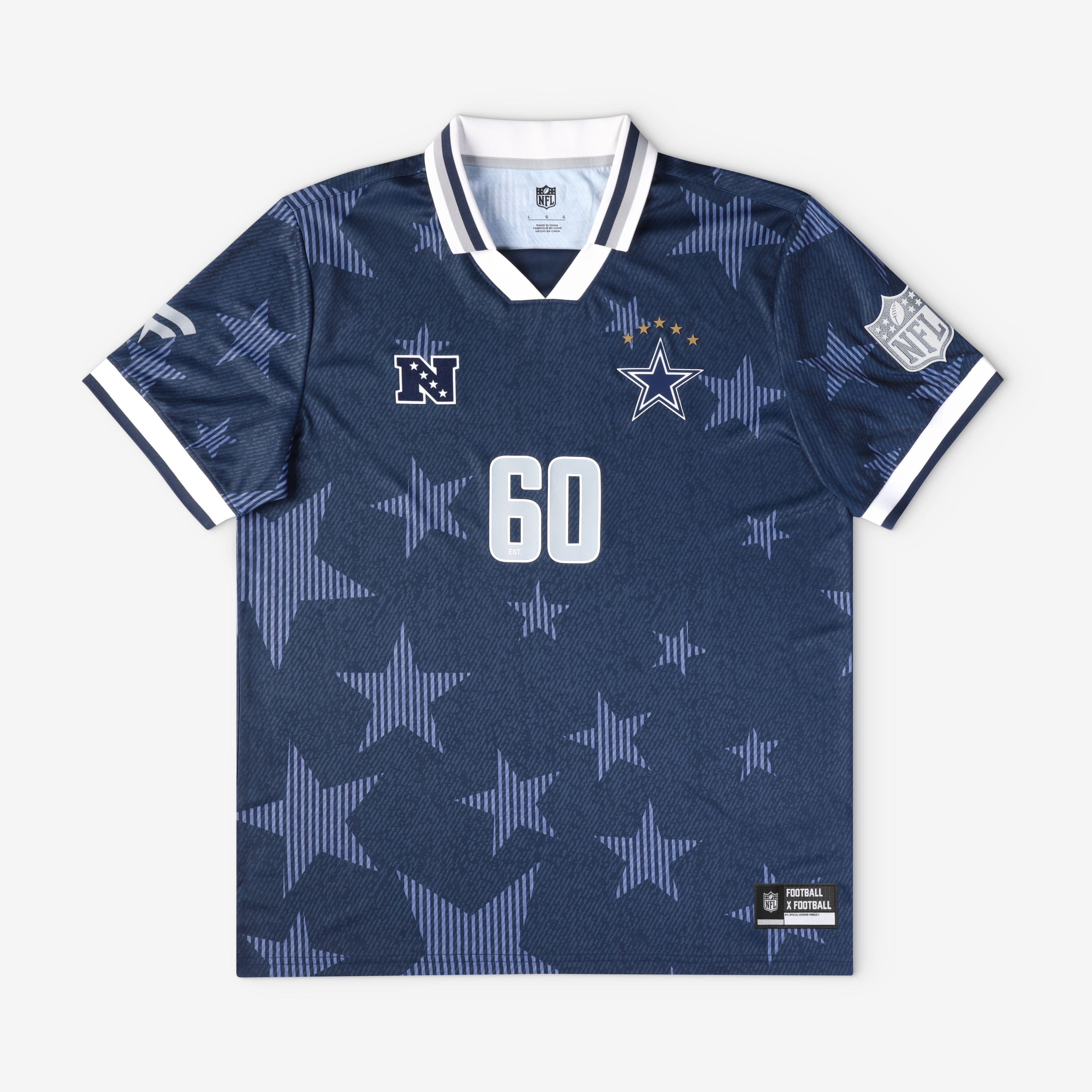 T-shirt de supporter des Dallas Cowboys bleu marine à col montant Fanatics pour homme