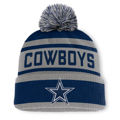 Dallas Cowboys Fanatics Measured Cuff Knit Hat with Pom - Navy