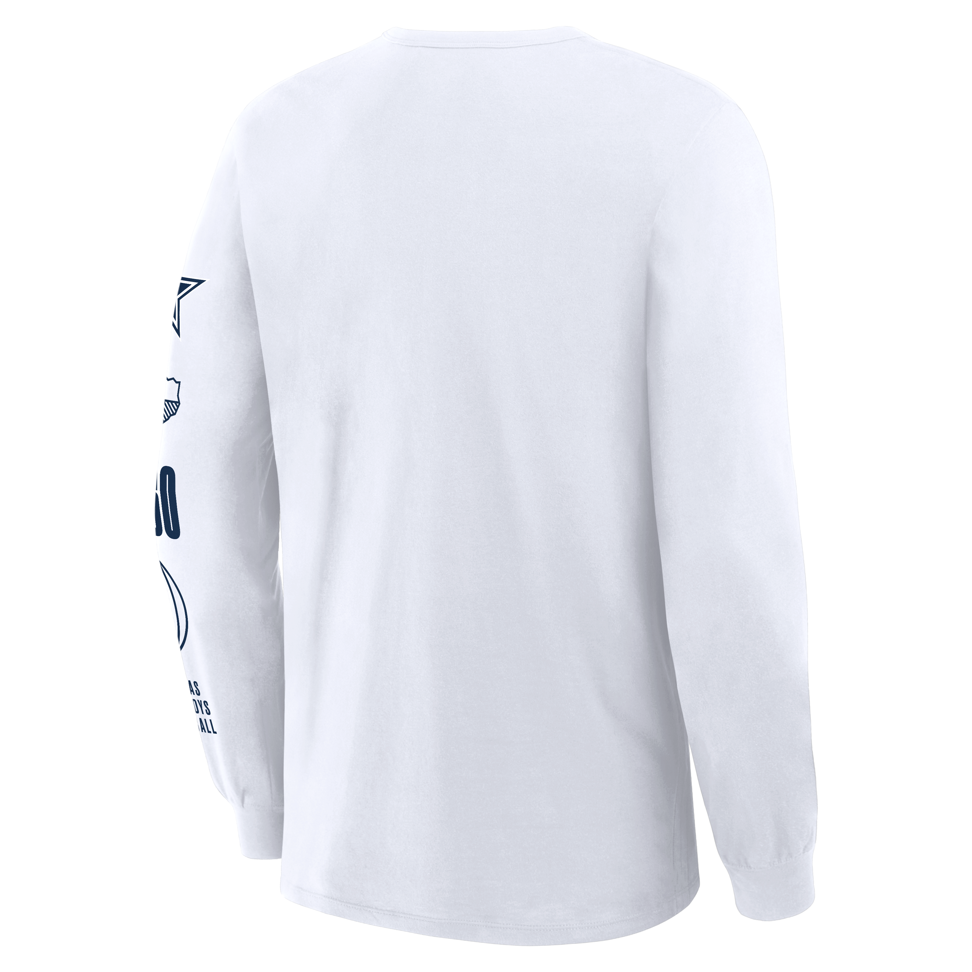 T-shirt à manches longues Fanatics blanc Dallas Cowboys Checkdown Pass pour homme