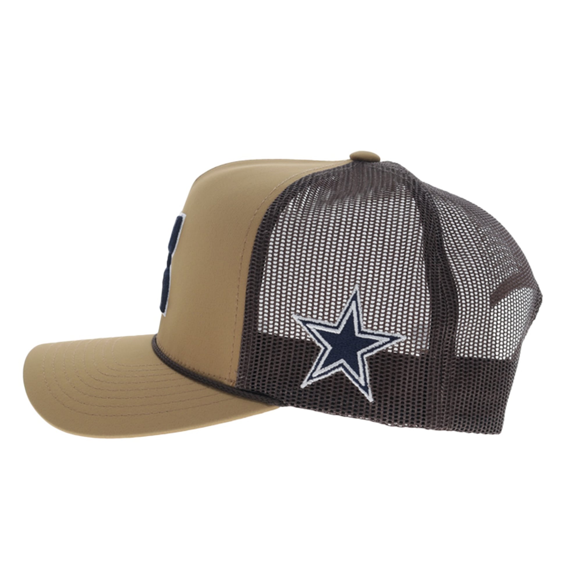 Men's HOOey  Tan/Black Dallas Cowboys Hands Up Trucker Adjustable Hat