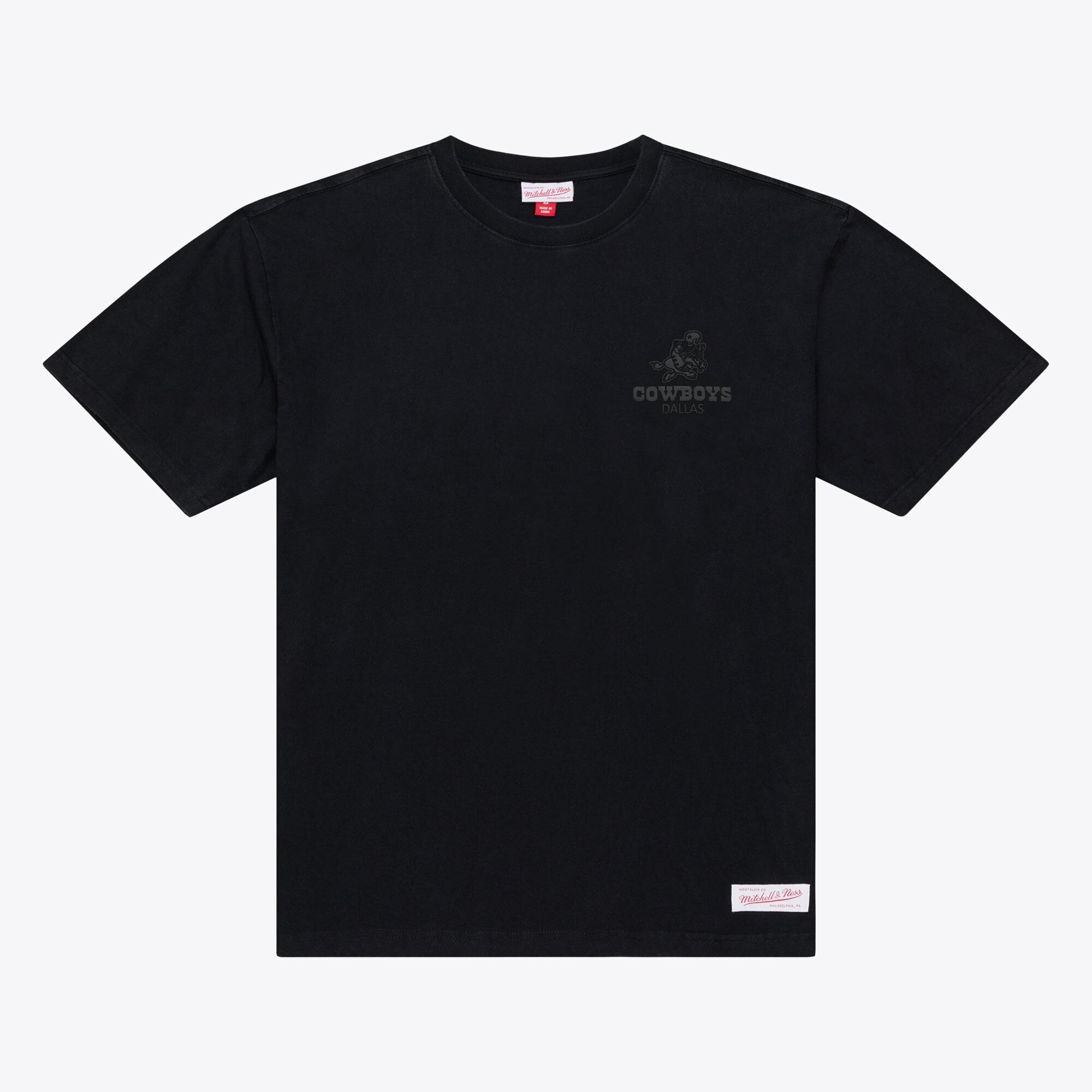 Men's Mitchell & Ness Black Dallas Cowboys Core Essentials Micro Logo T-Shirt