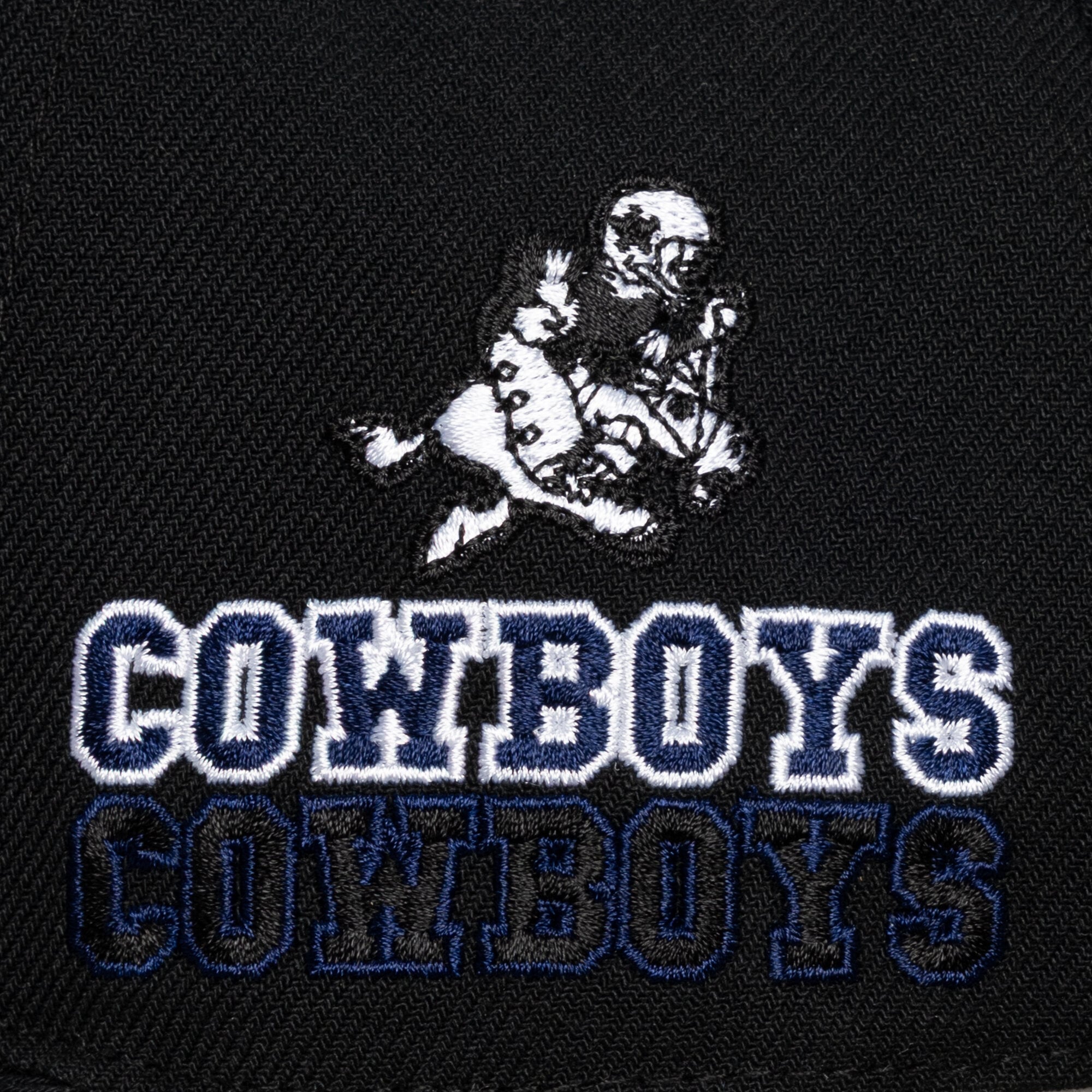 Casquette snapback Mitchell & Ness Triple Play Pro Pinch noire Dallas Cowboys pour homme