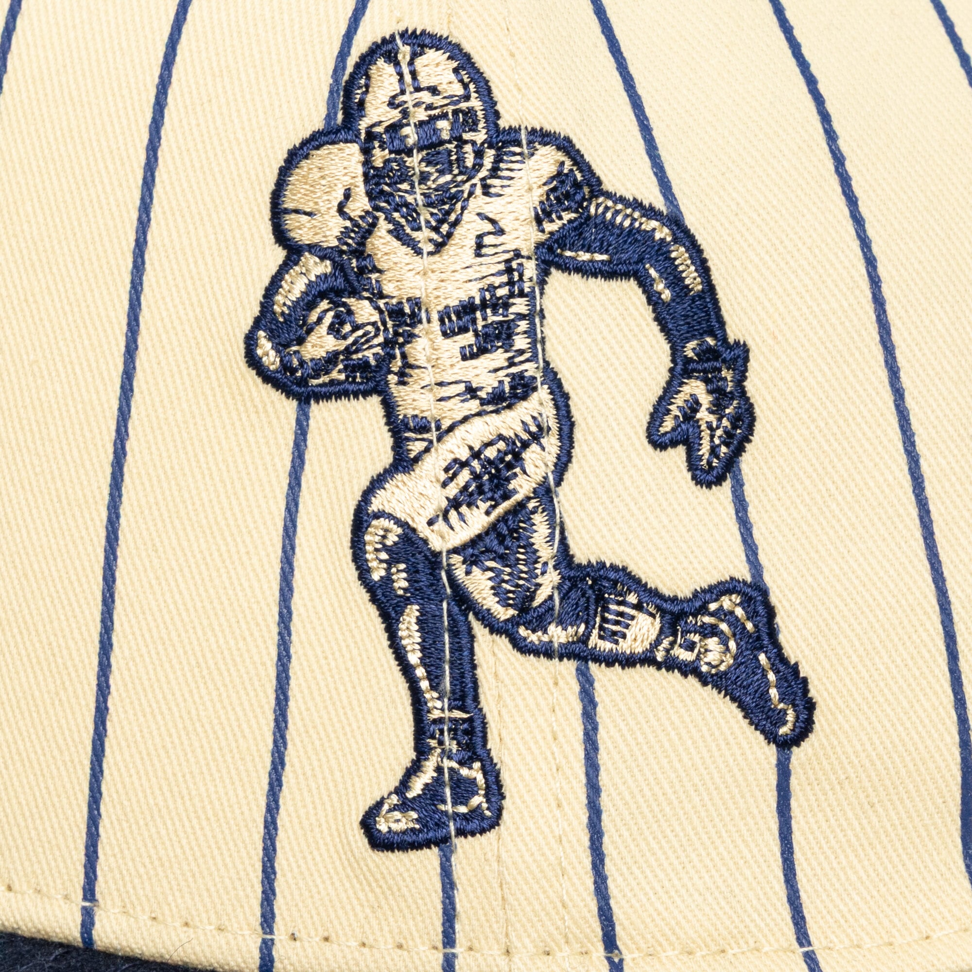 Men's Mitchell & Ness Cream/Navy Dallas Cowboys Retro Roots Stripe Pro Adjustable Hat
