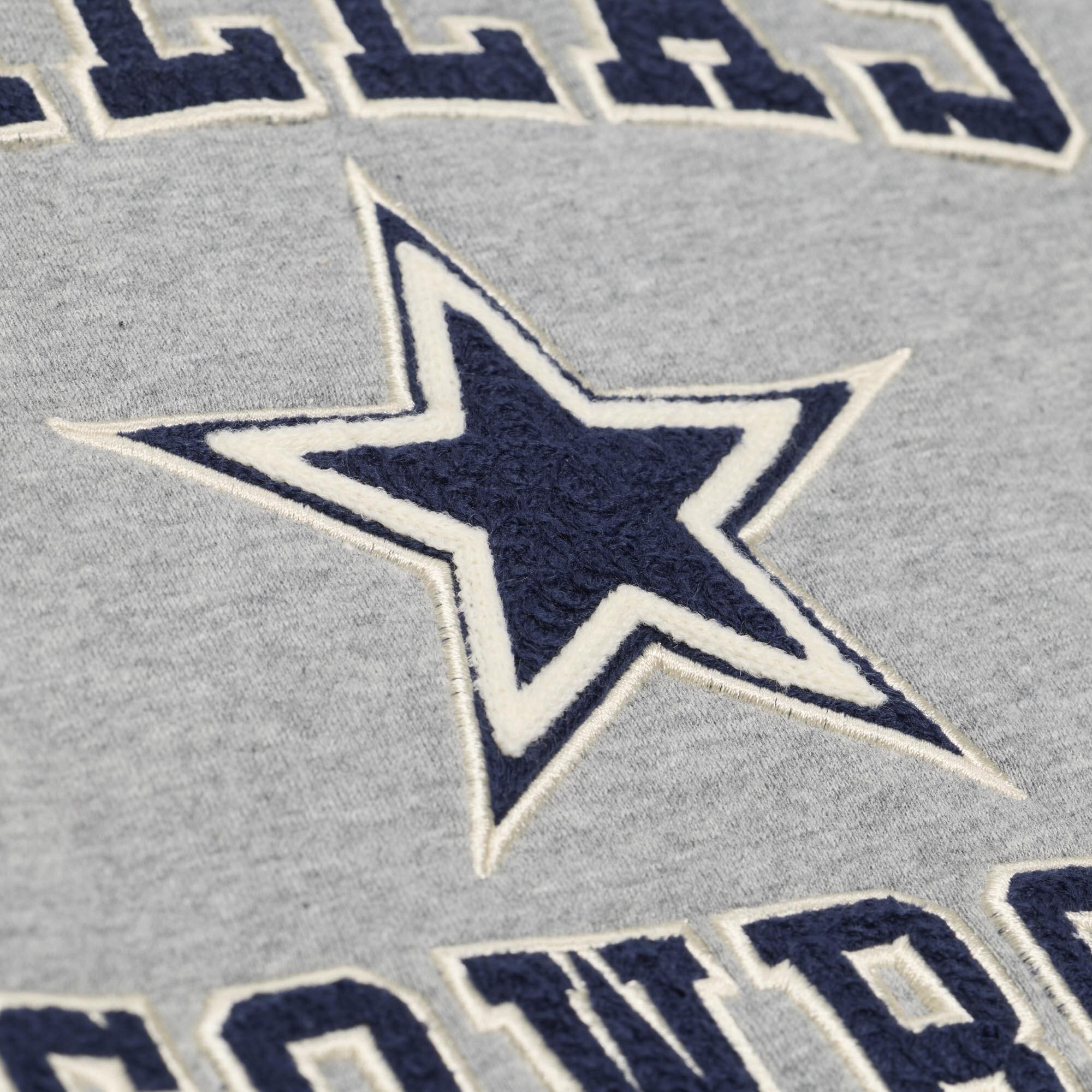 Sweat-shirt Mitchell & Ness Premium Essentials pour homme, gris chiné, Dallas Cowboys