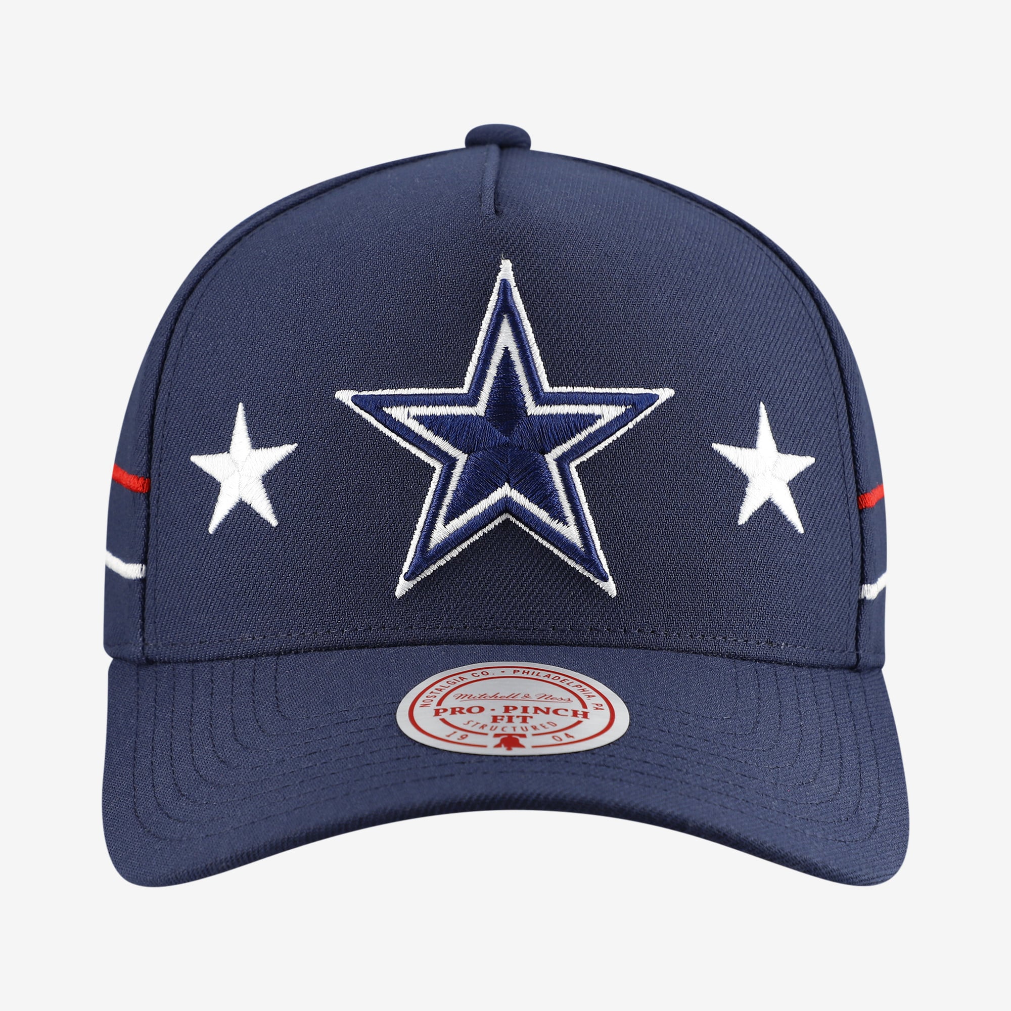 Men's Mitchell & Ness Navy Dallas Cowboys America's Team Pro Pinch Snapback Hat