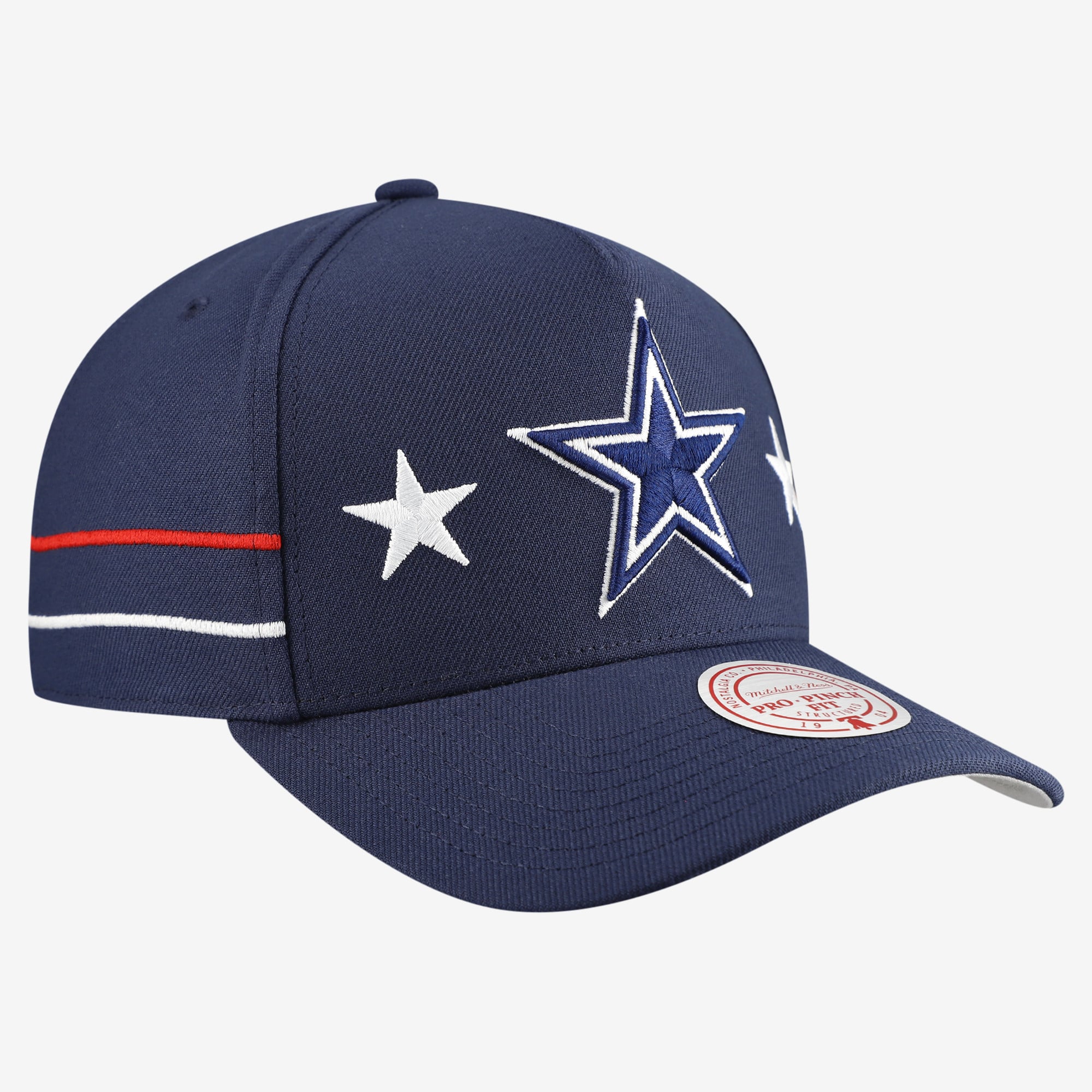 Men's Mitchell & Ness Navy Dallas Cowboys America's Team Pro Pinch Snapback Hat