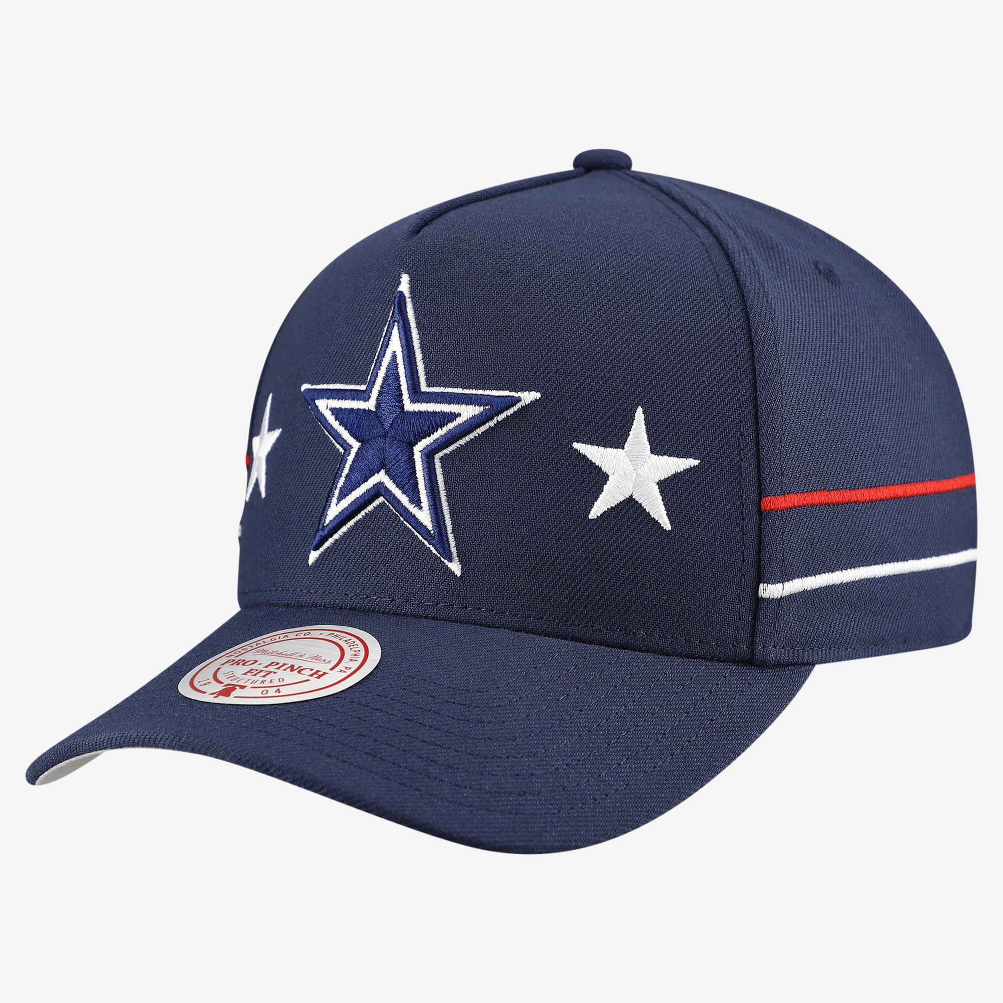 Men's Mitchell & Ness Navy Dallas Cowboys America's Team Pro Pinch Snapback Hat