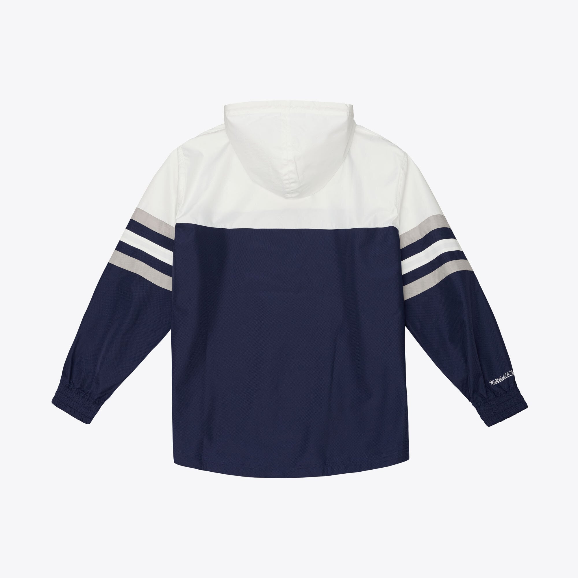 Men's Mitchell & Ness  Navy Dallas Cowboys Head Coach Anorak Quarter-Zip Windbreaker Jacket