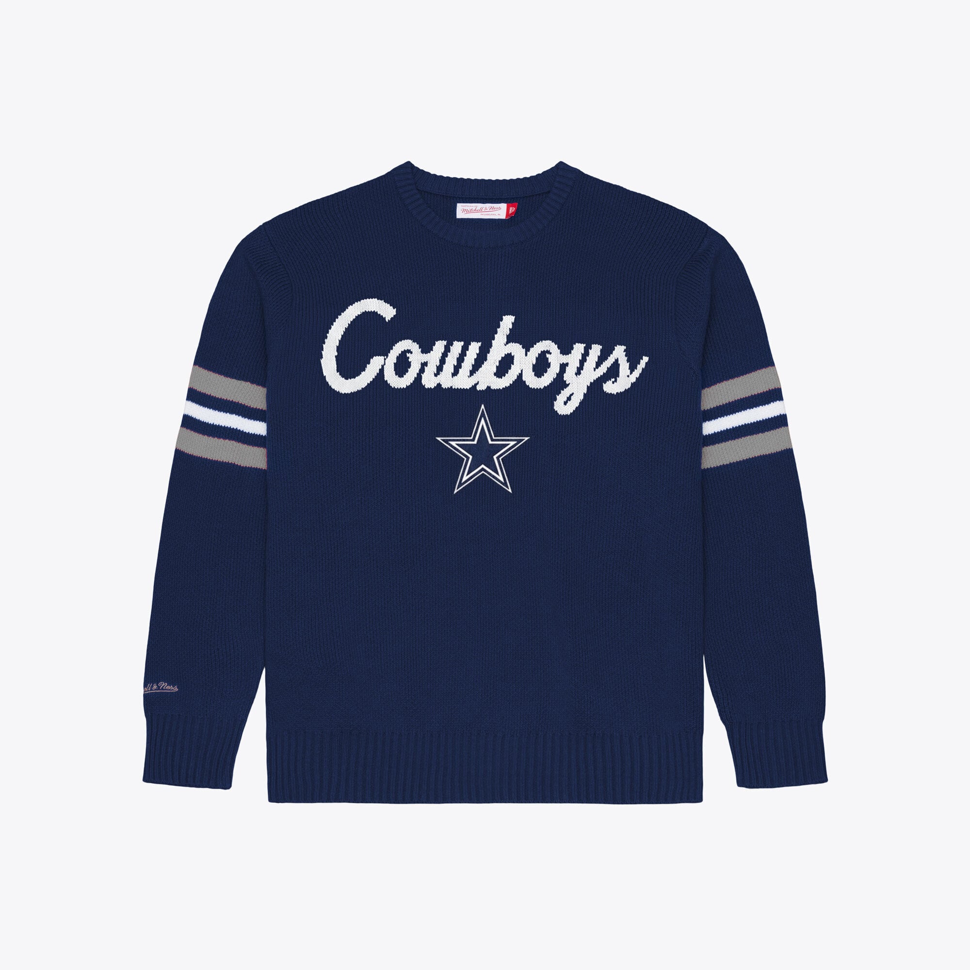 Men's Mitchell & Ness Navy Dallas Cowboys Head Coach Sweater
