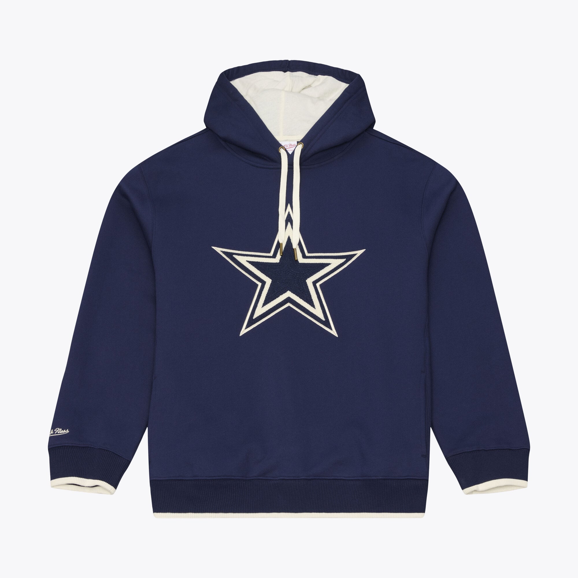Sweat à capuche en polaire épaisse Mitchell & Ness bleu marine Dallas Cowboys pour homme