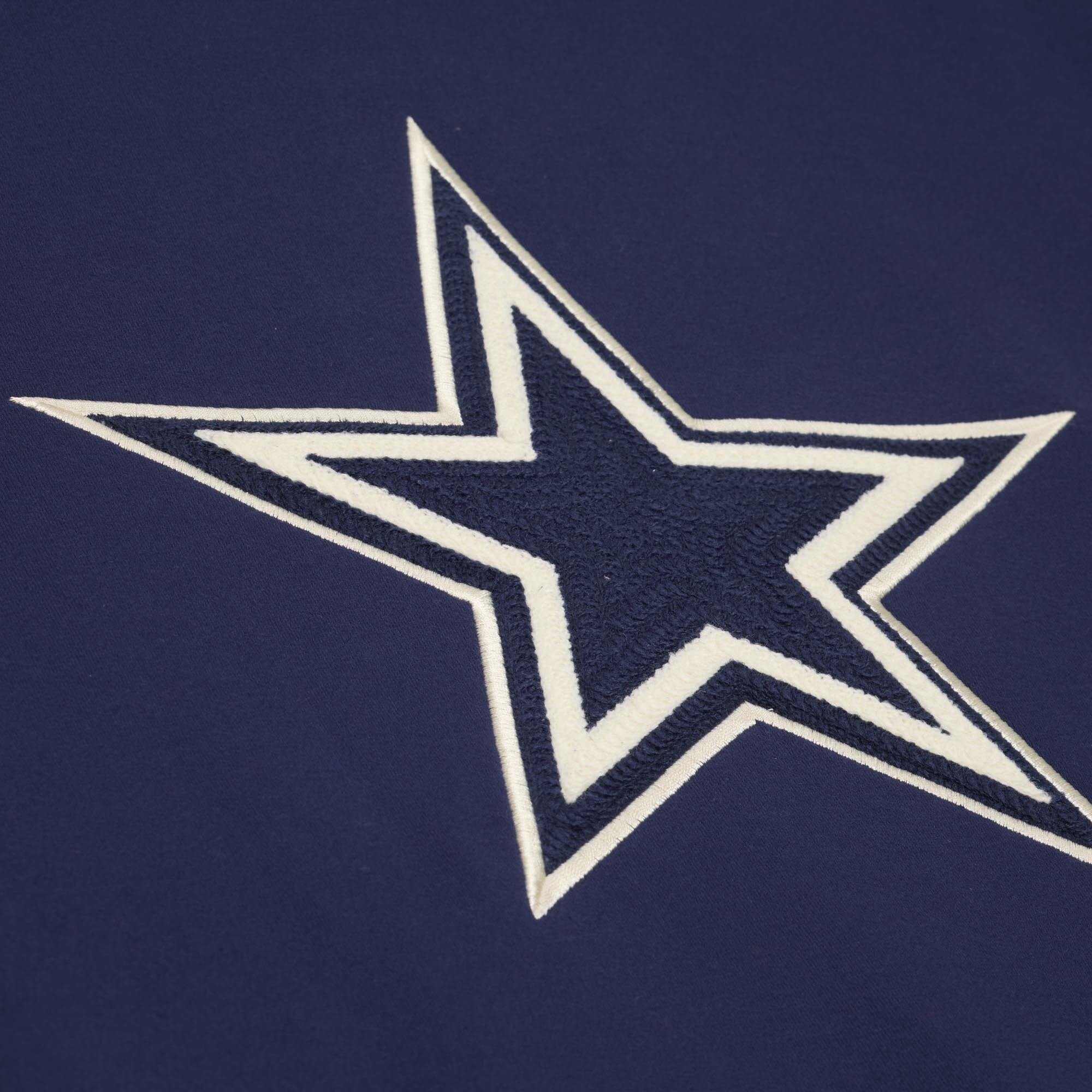 Sweat à capuche en polaire épaisse Mitchell & Ness bleu marine Dallas Cowboys pour homme