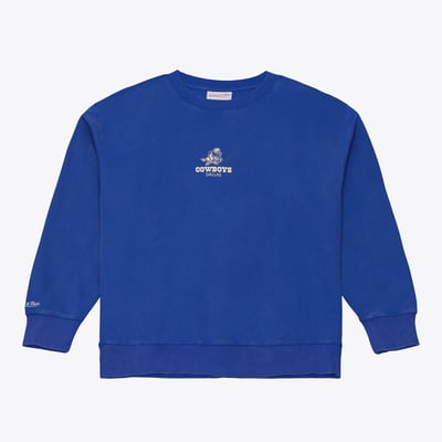 Dallas Cowboys Mitchell & Ness Core Essentials Micro Logo Fleece Sweatshirt - Royal
