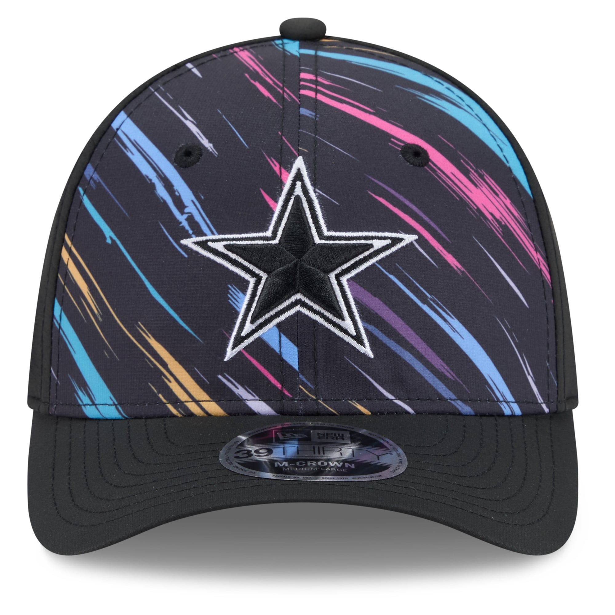 Men's New Era Black Dallas Cowboys 2026 NFL Crucial Catch 39THIRTY M-Crown Stretch Hat