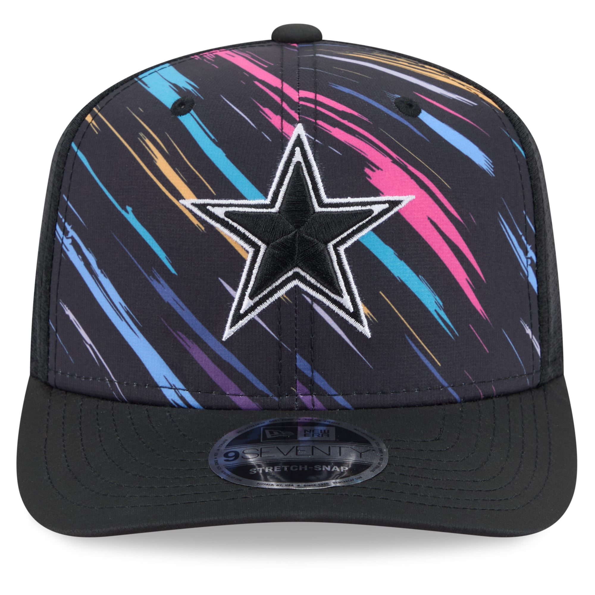 Men's New Era Black Dallas Cowboys 2026 NFL Crucial Catch 9SEVENTY Adjustable Trucker Hat
