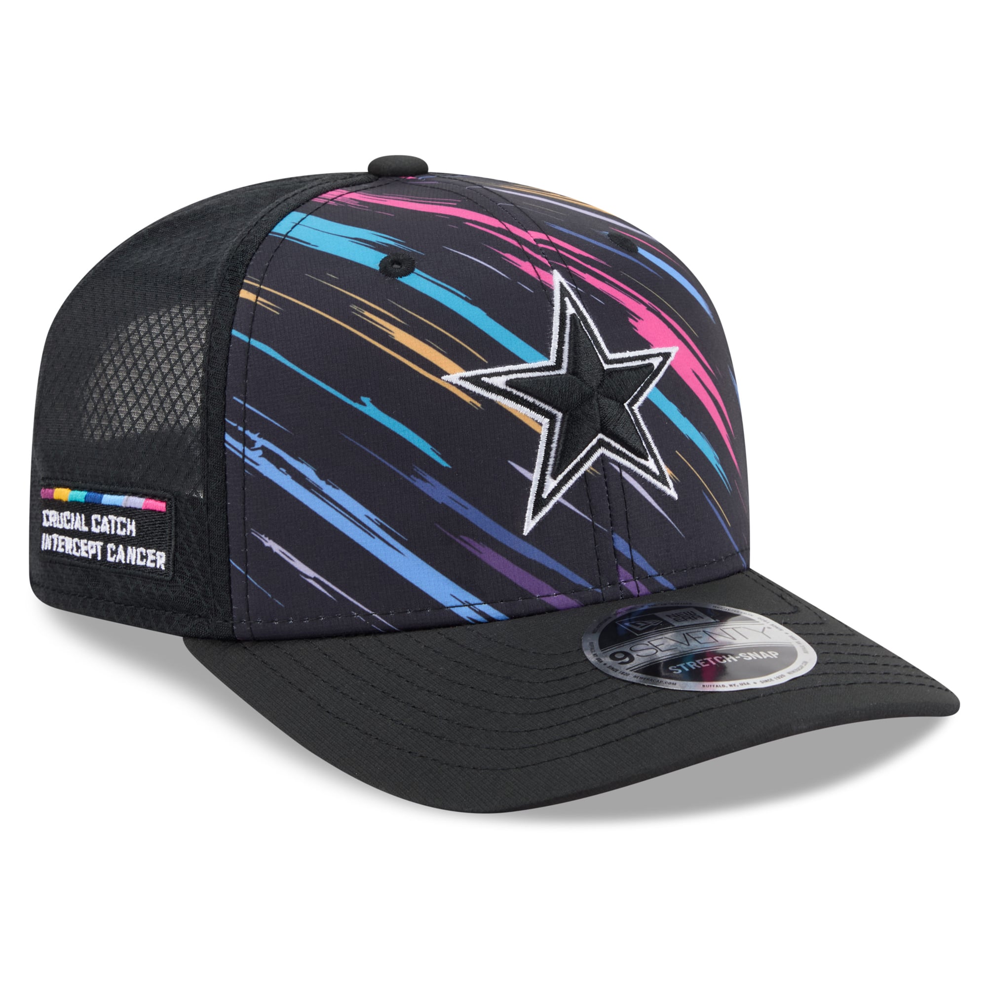 Men's New Era Black Dallas Cowboys 2026 NFL Crucial Catch 9SEVENTY Adjustable Trucker Hat