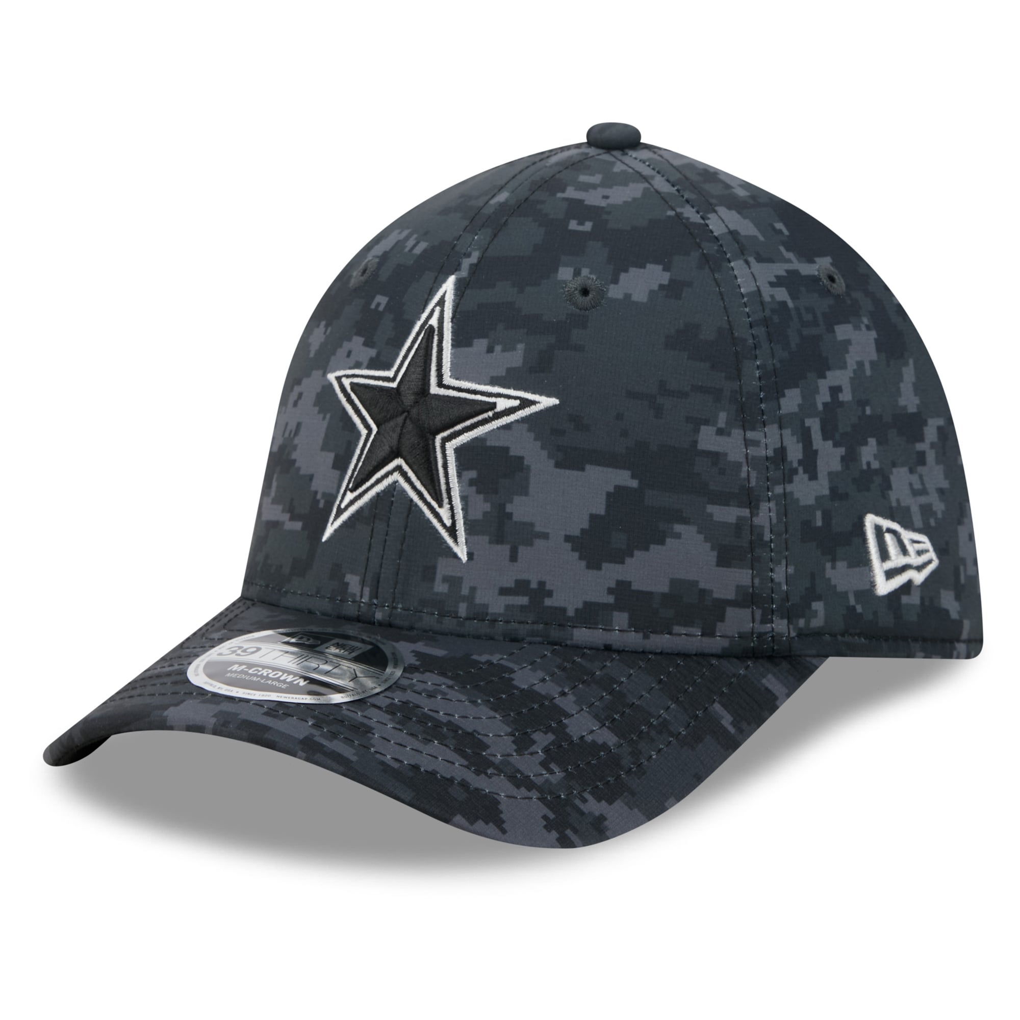 Casquette extensible New Era Dallas Cowboys 2026 Salute To Service 39THIRTY M-Crown noire pour homme