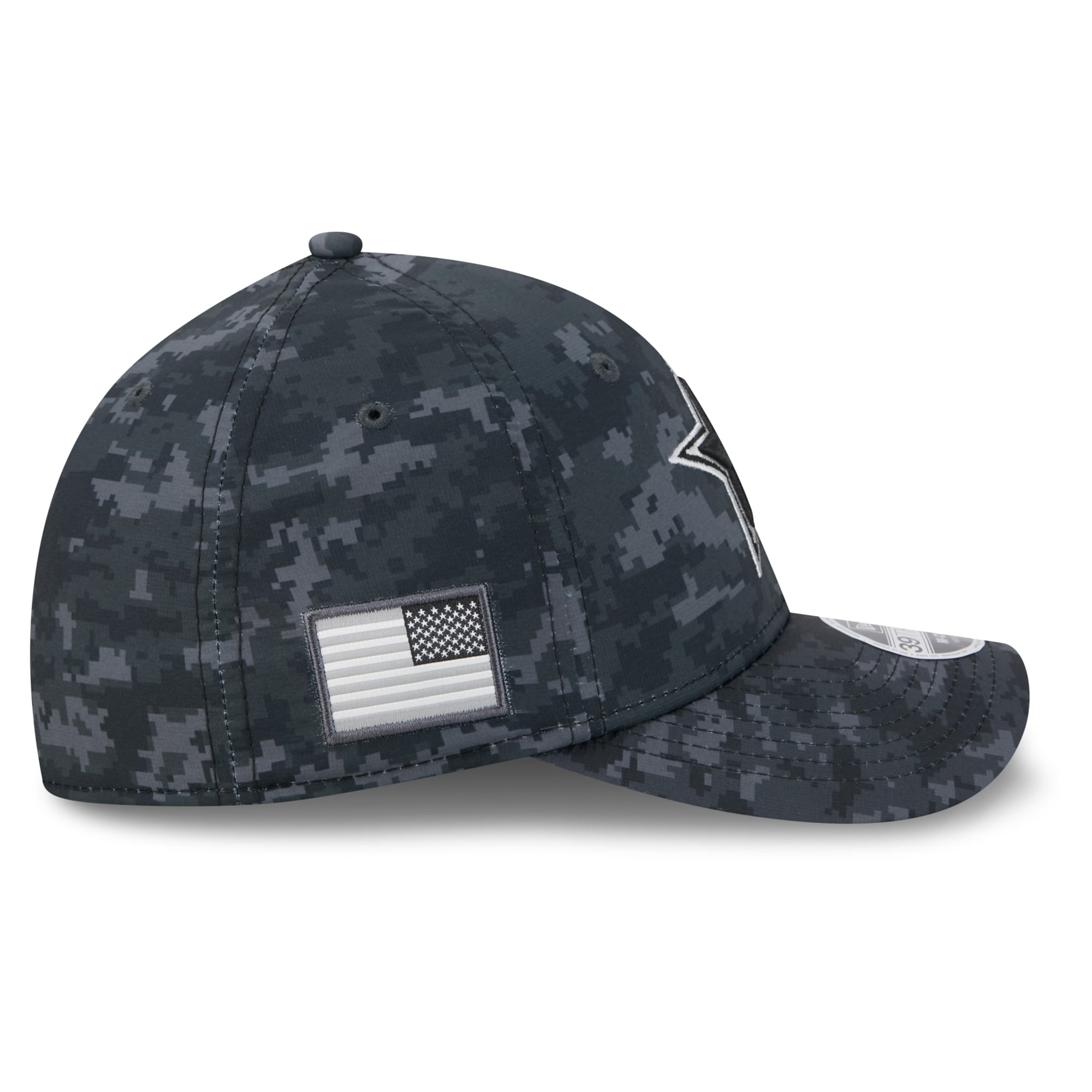 Casquette extensible New Era Dallas Cowboys 2026 Salute To Service 39THIRTY M-Crown noire pour homme