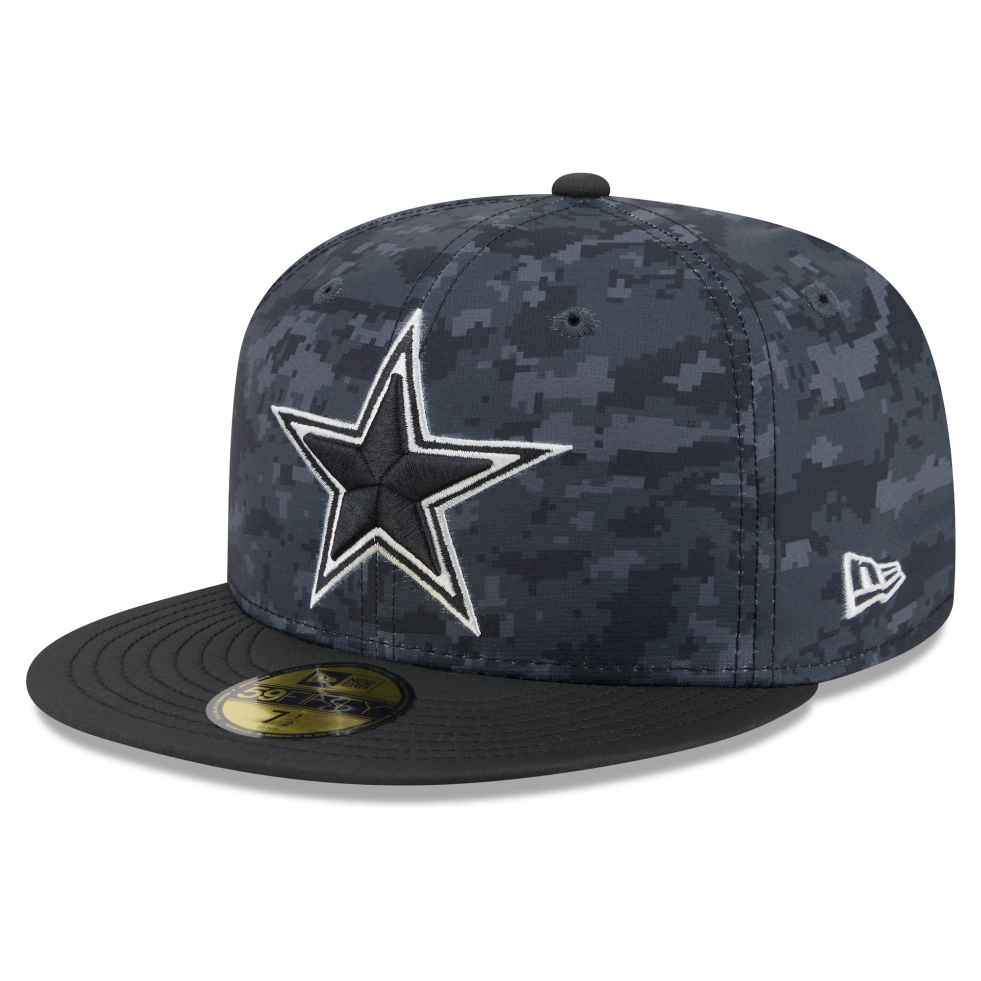 Men's New Era Black Dallas Cowboys 2026 Salute To Service 59FIFTY Fitted Hat