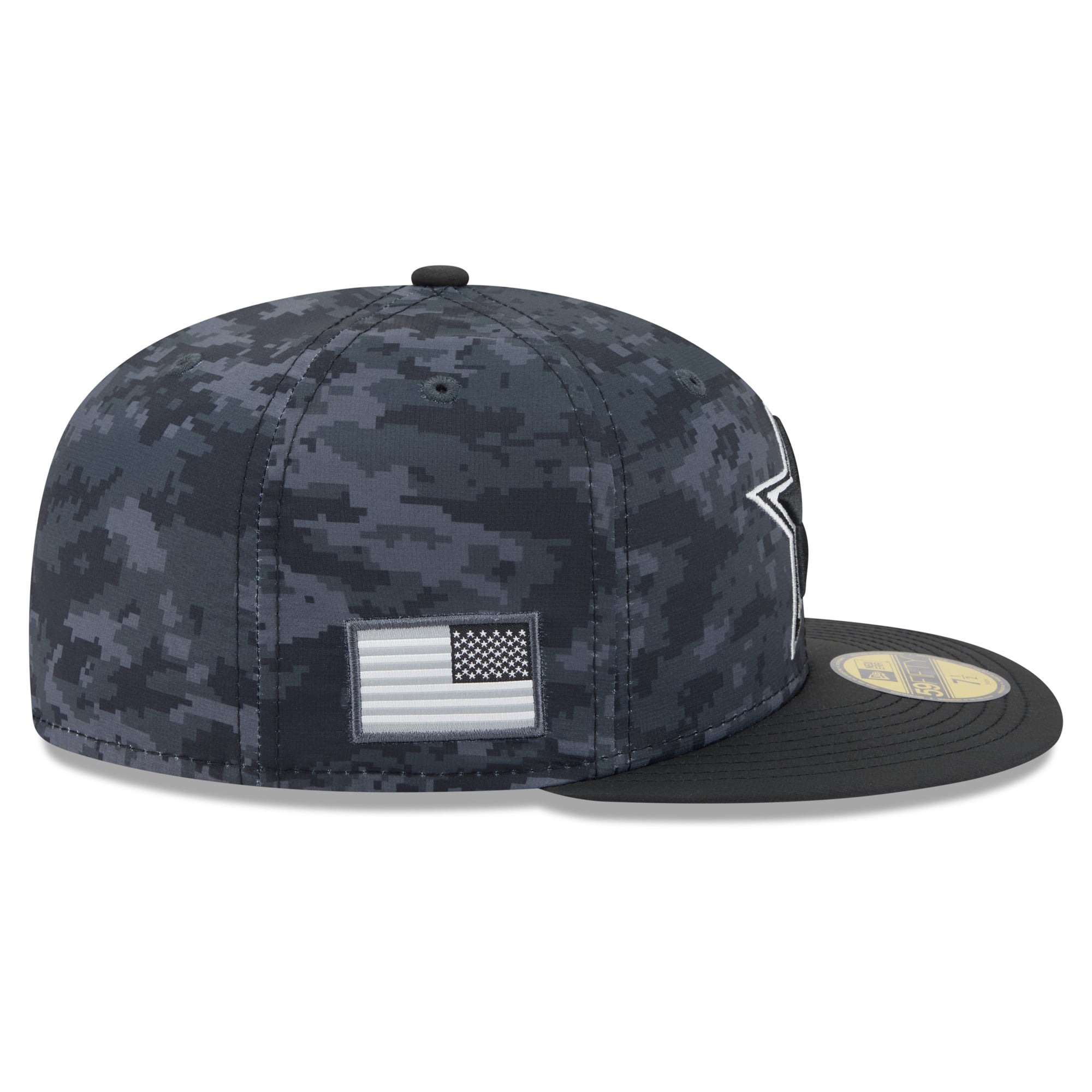 Men's New Era Black Dallas Cowboys 2026 Salute To Service 59FIFTY Fitted Hat
