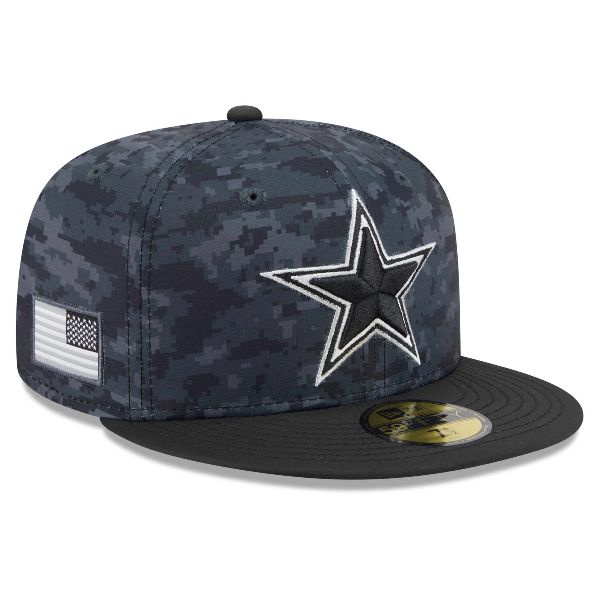 Men's New Era Black Dallas Cowboys 2026 Salute To Service 59FIFTY Fitted Hat