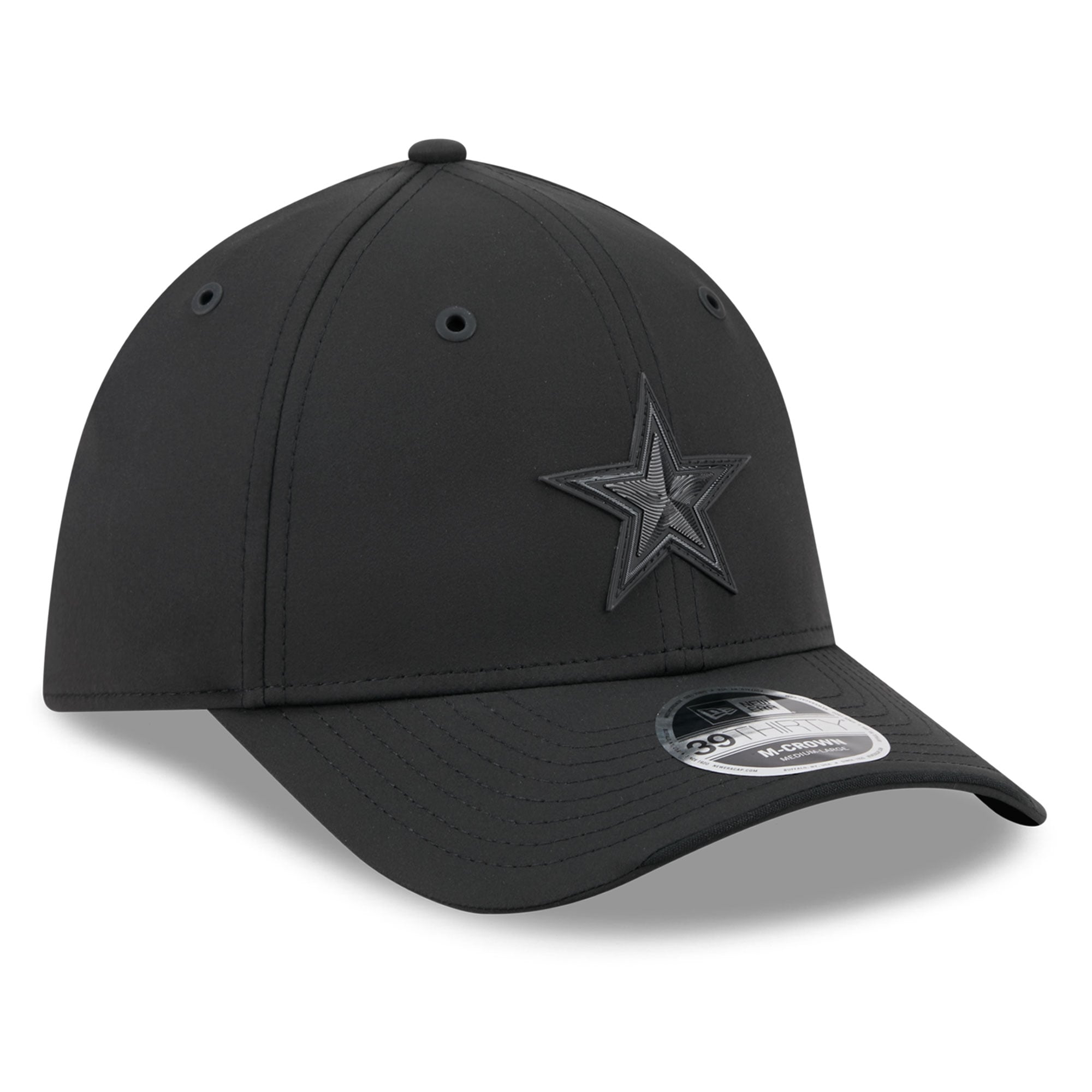 Casquette extensible New Era Dallas Cowboys 2026 Sideline 39THIRTY M-Crown noire pour homme
