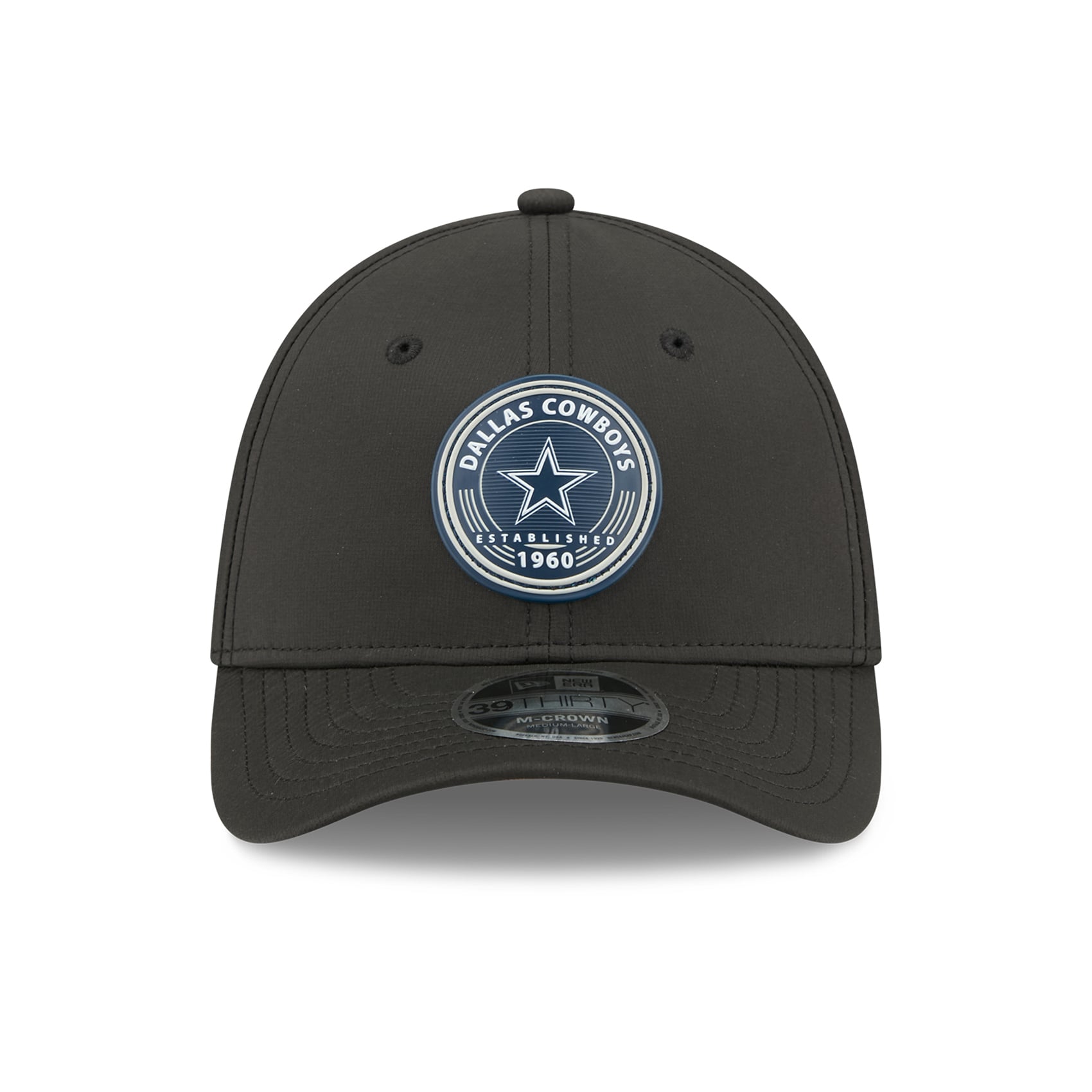 Casquette New Era noire Dallas Cowboys 39THIRTY M-Crown Flex pour homme