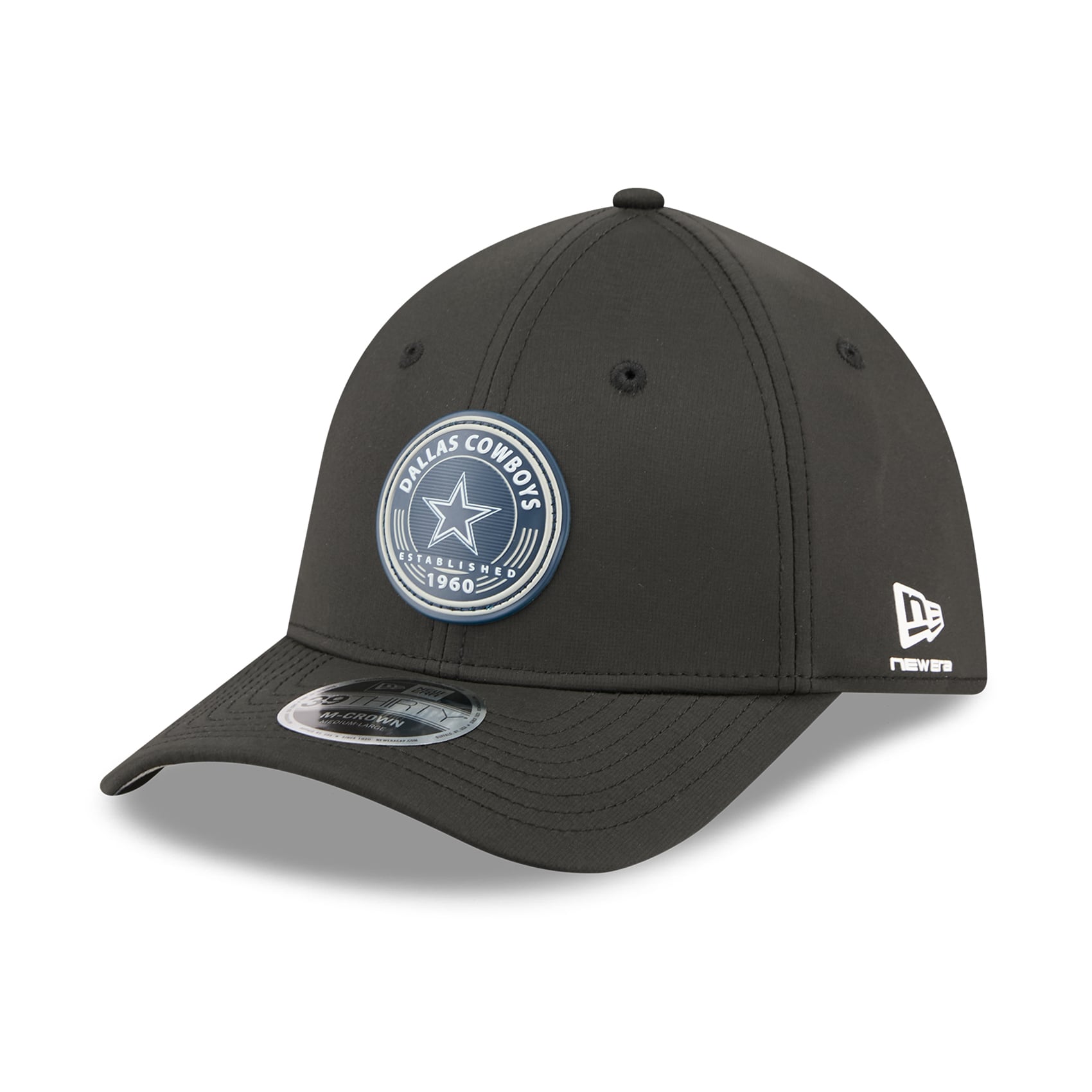 Casquette New Era noire Dallas Cowboys 39THIRTY M-Crown Flex pour homme